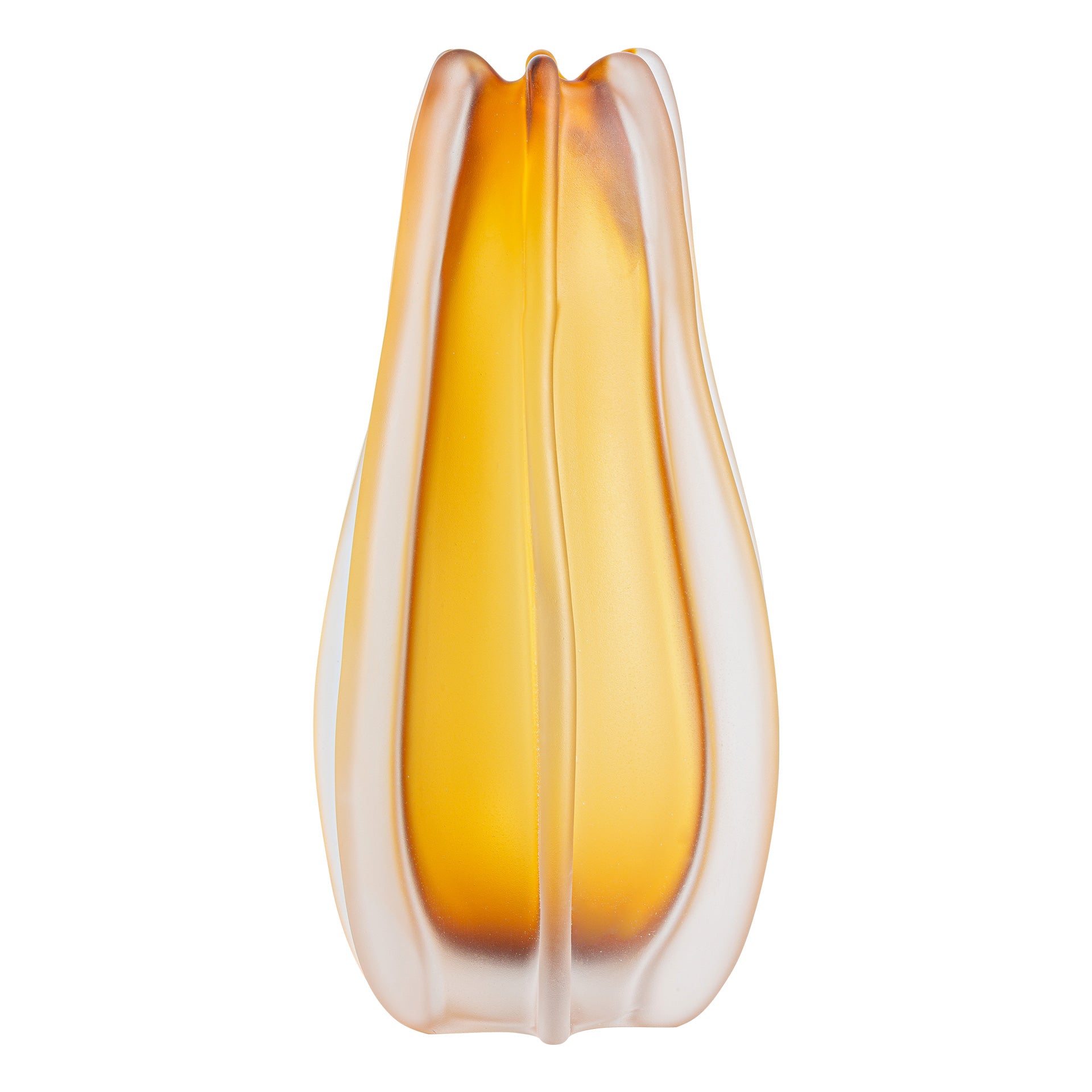 Mizuki Amber Glass Vase - Contemporary Design