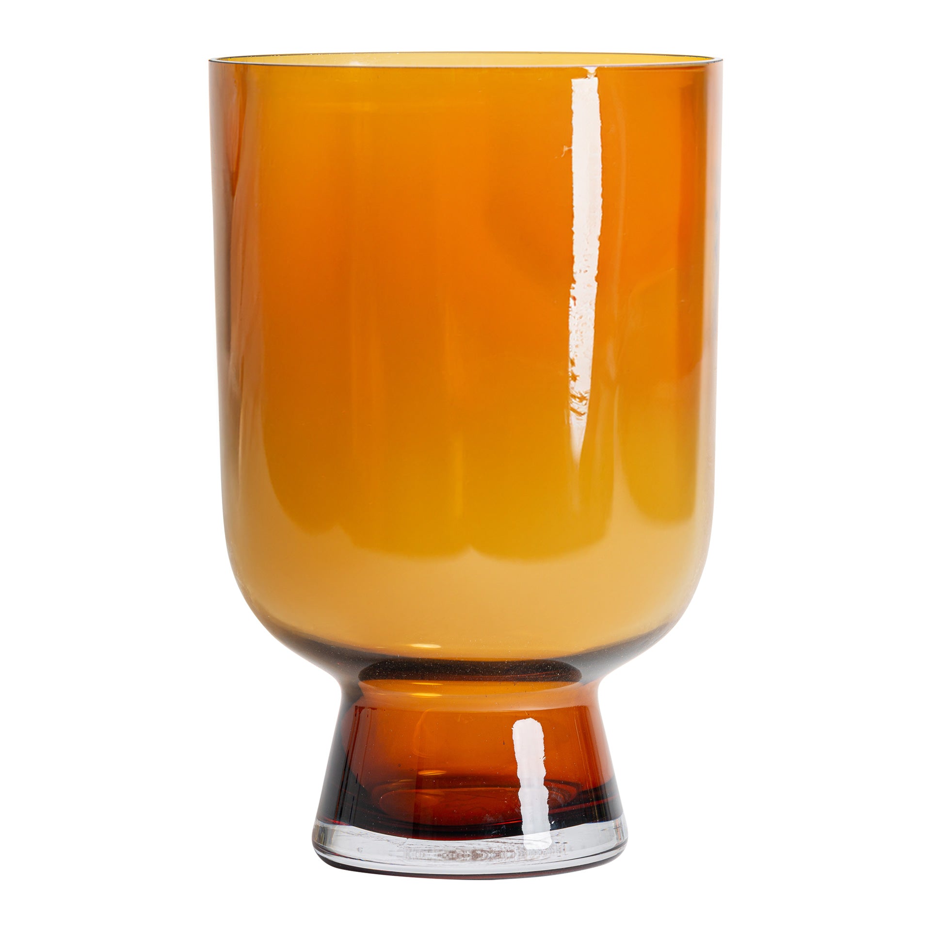 Yuka Amber Glass Vase - Classic Style