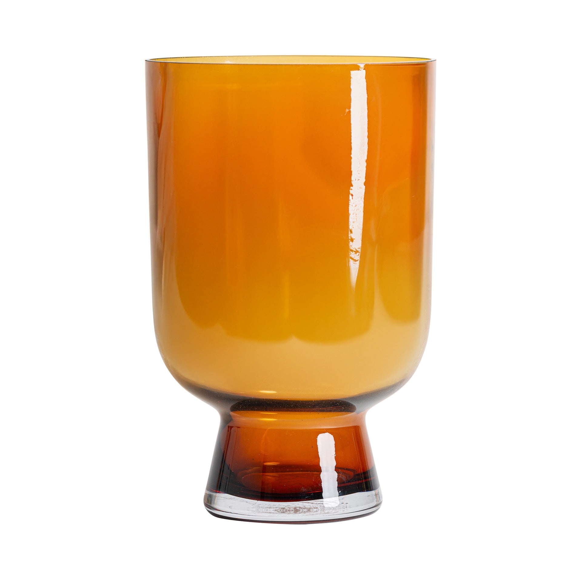 Yuka Amber Glass Vase - Contemporary Design
