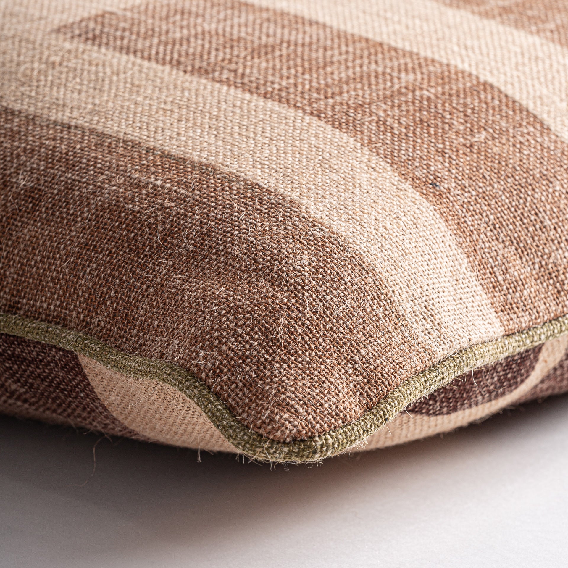 Amun Jute Cushion - Natural Beige & Brown Fiber Decorative Pillow
