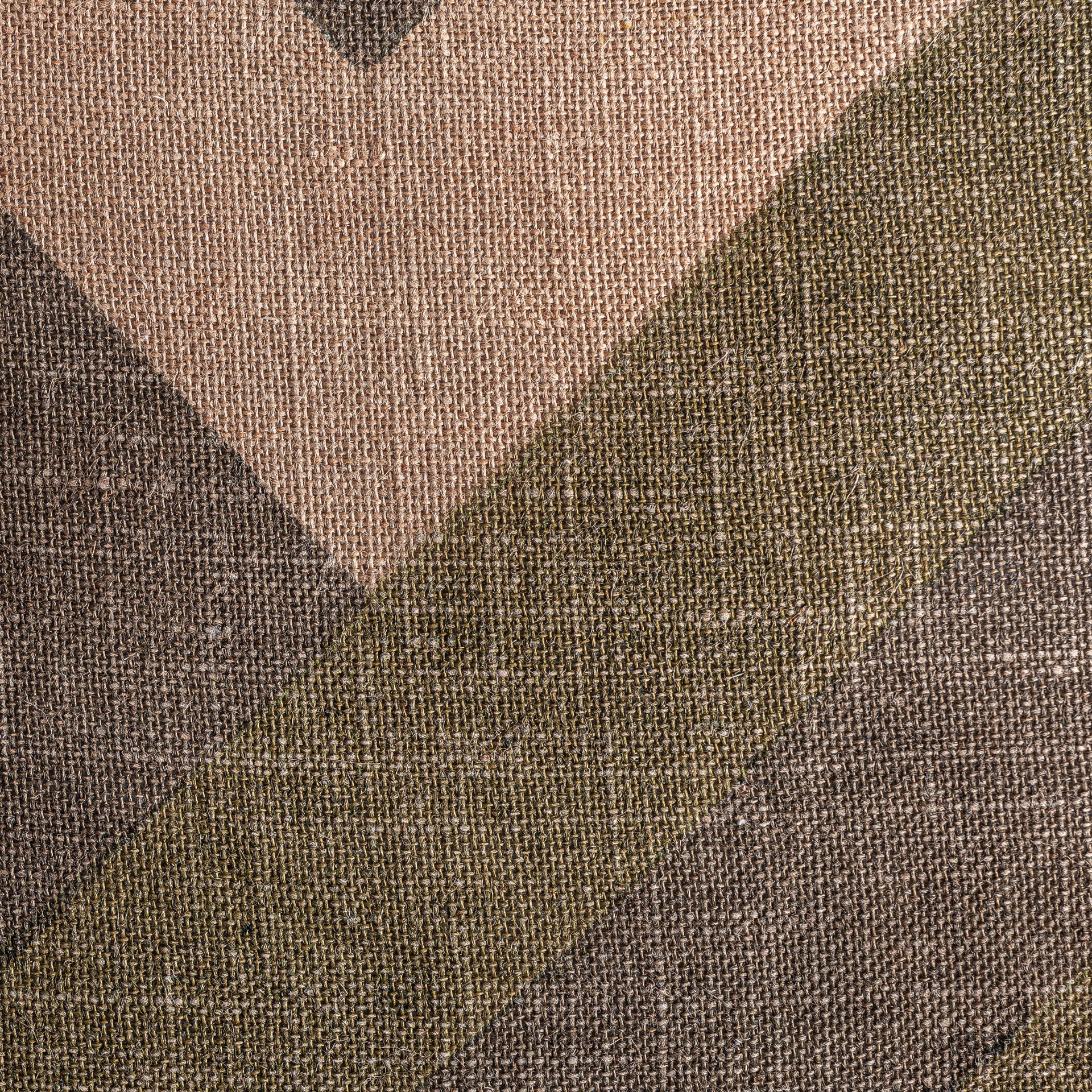 Anzaty Jute Cushion - Natural Beige & Green Fiber Decorative Pillow