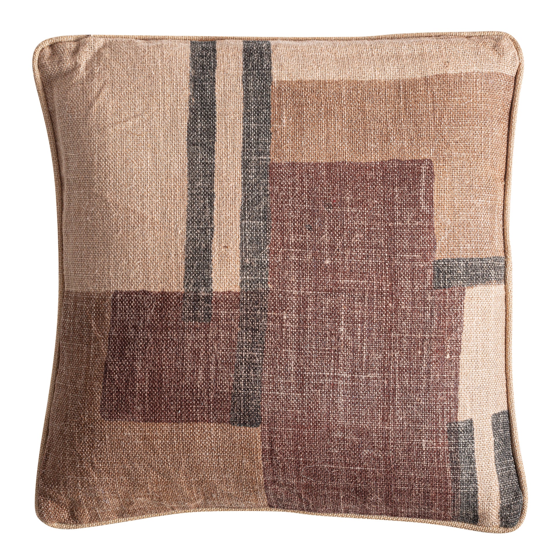 GEB Jute Cushion – Natural Beige & Brown