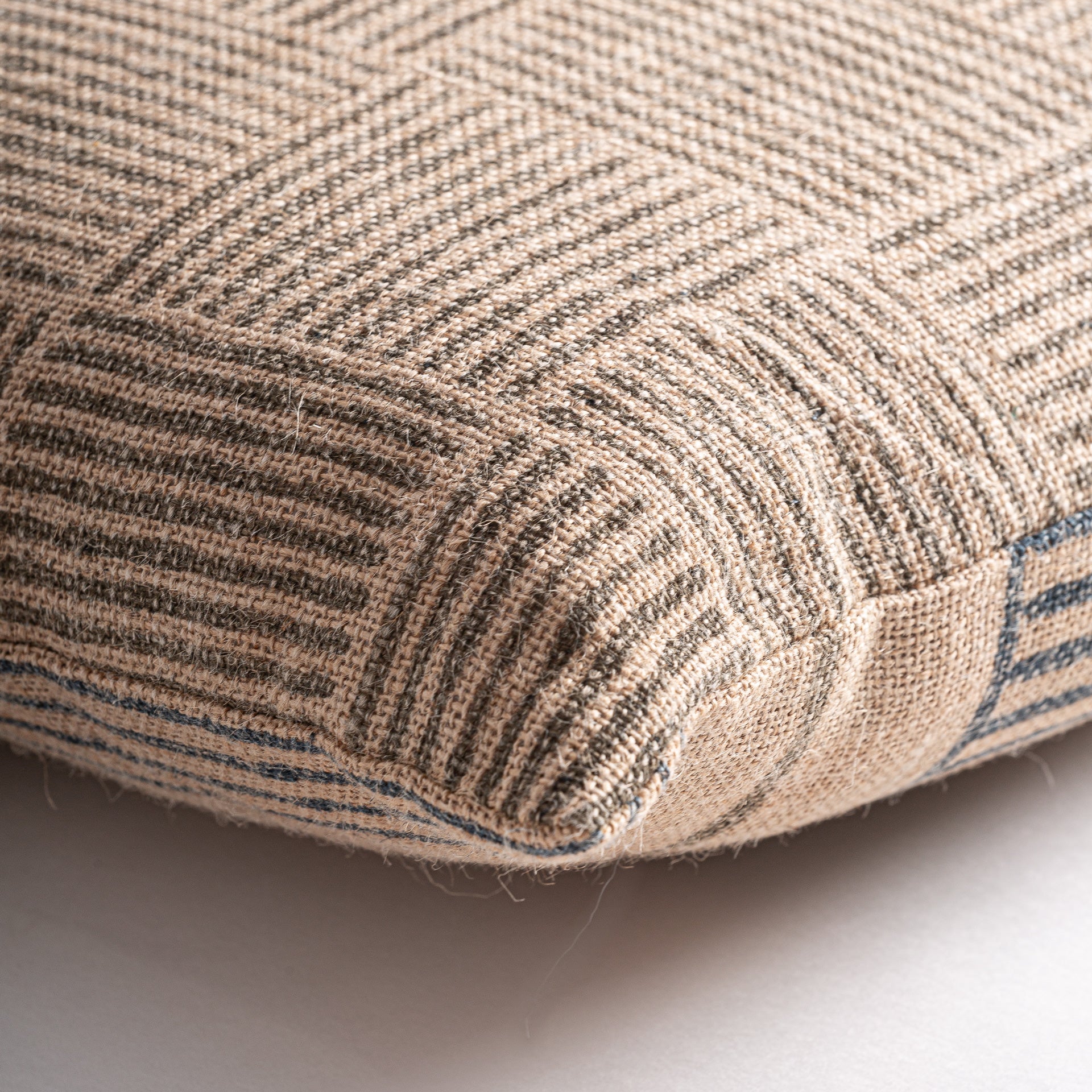 Khepri Jute & Black Fiber Decorative Cushion