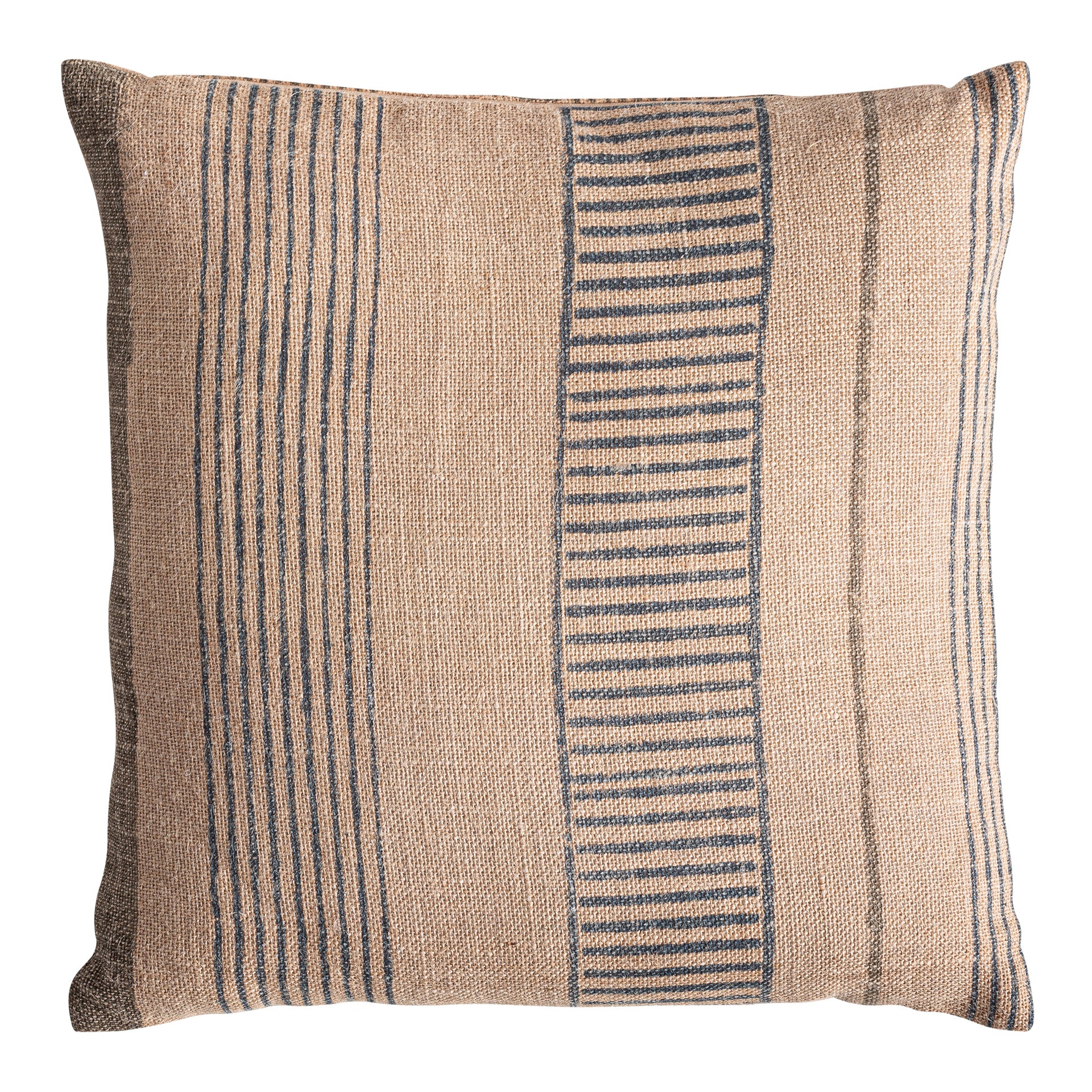 Khepri Jute & Black Fiber Decorative Cushion