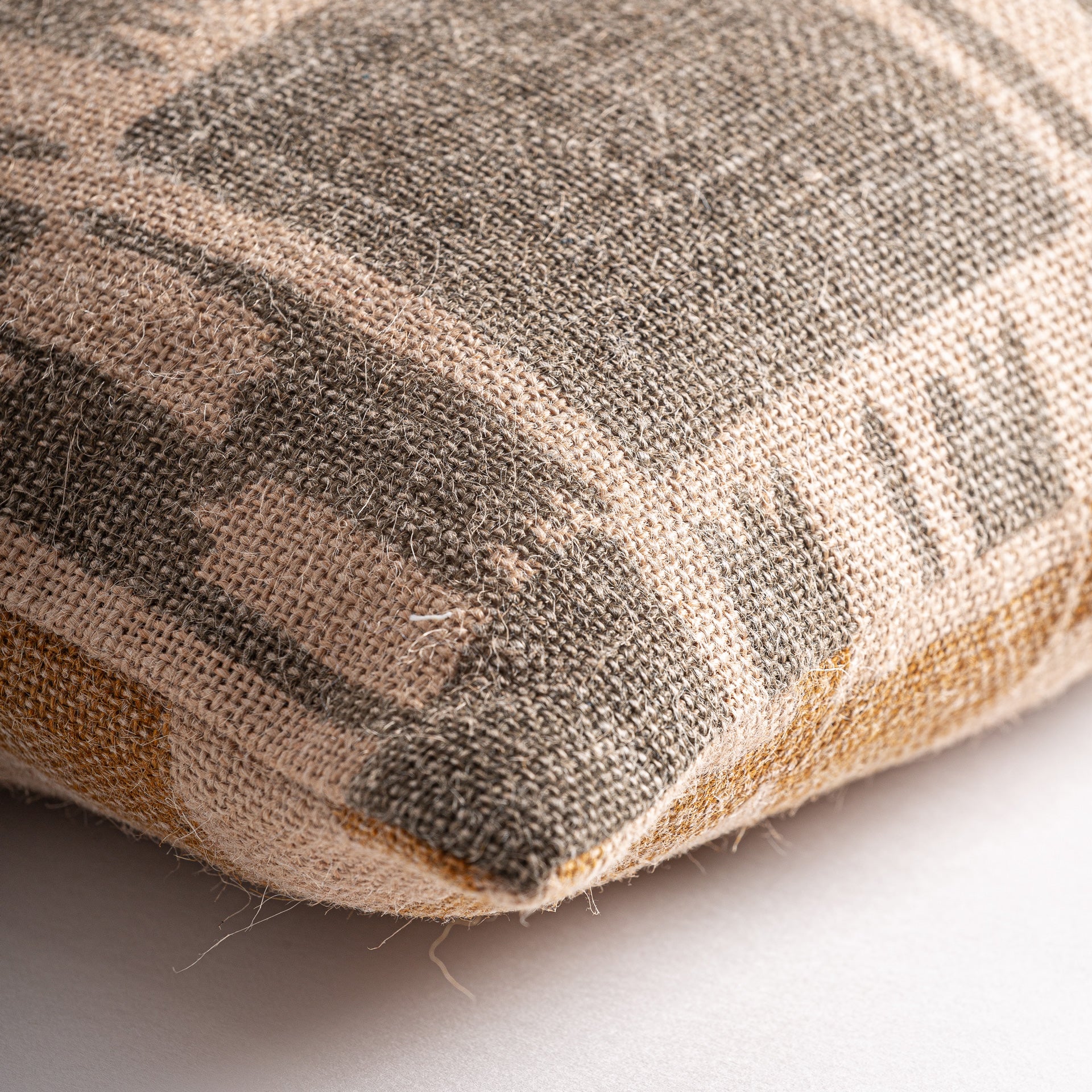 Khonsu Jute Cushion – Beige & Ochre Natural Fiber