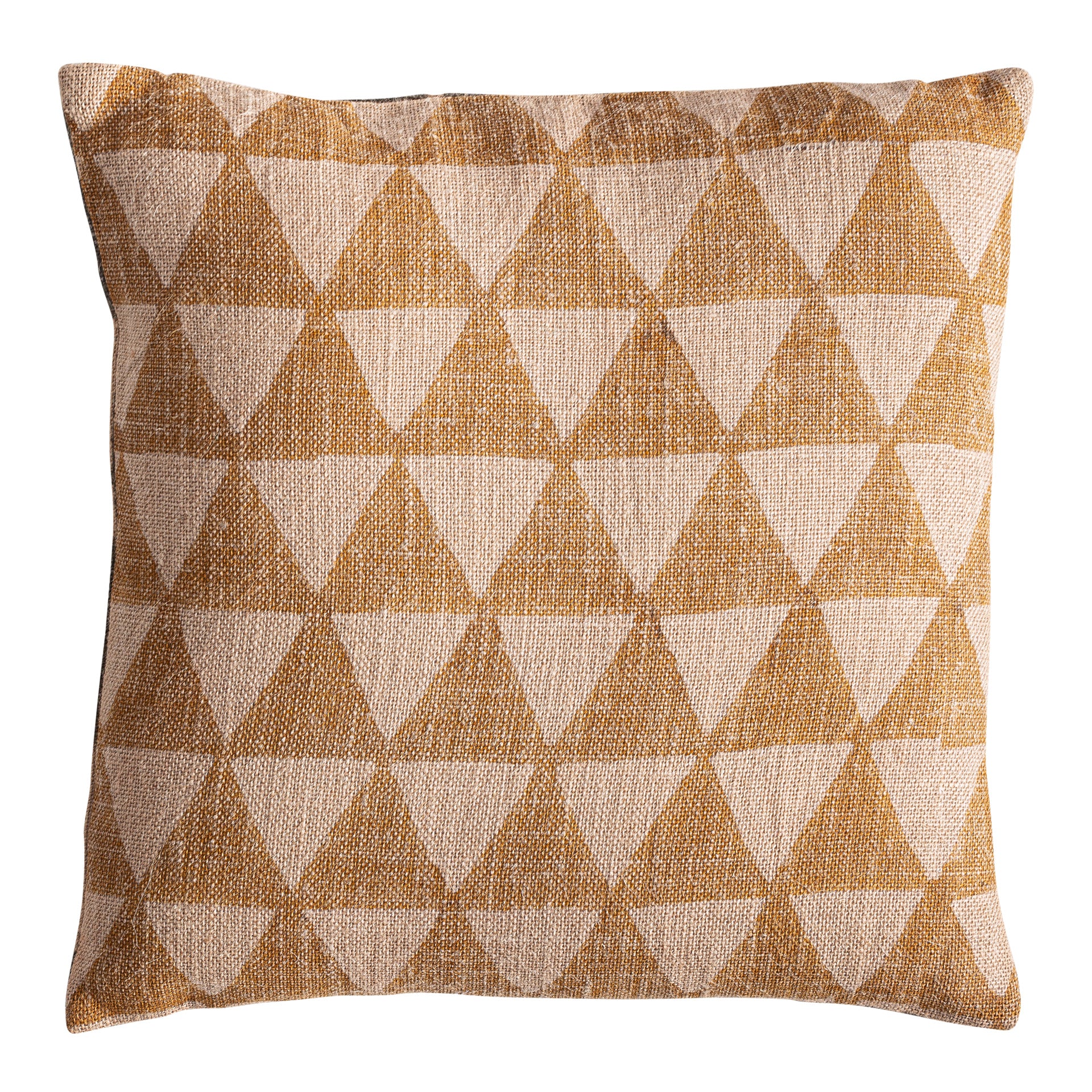 Khonsu Jute Cushion – Beige & Ochre Natural Fiber