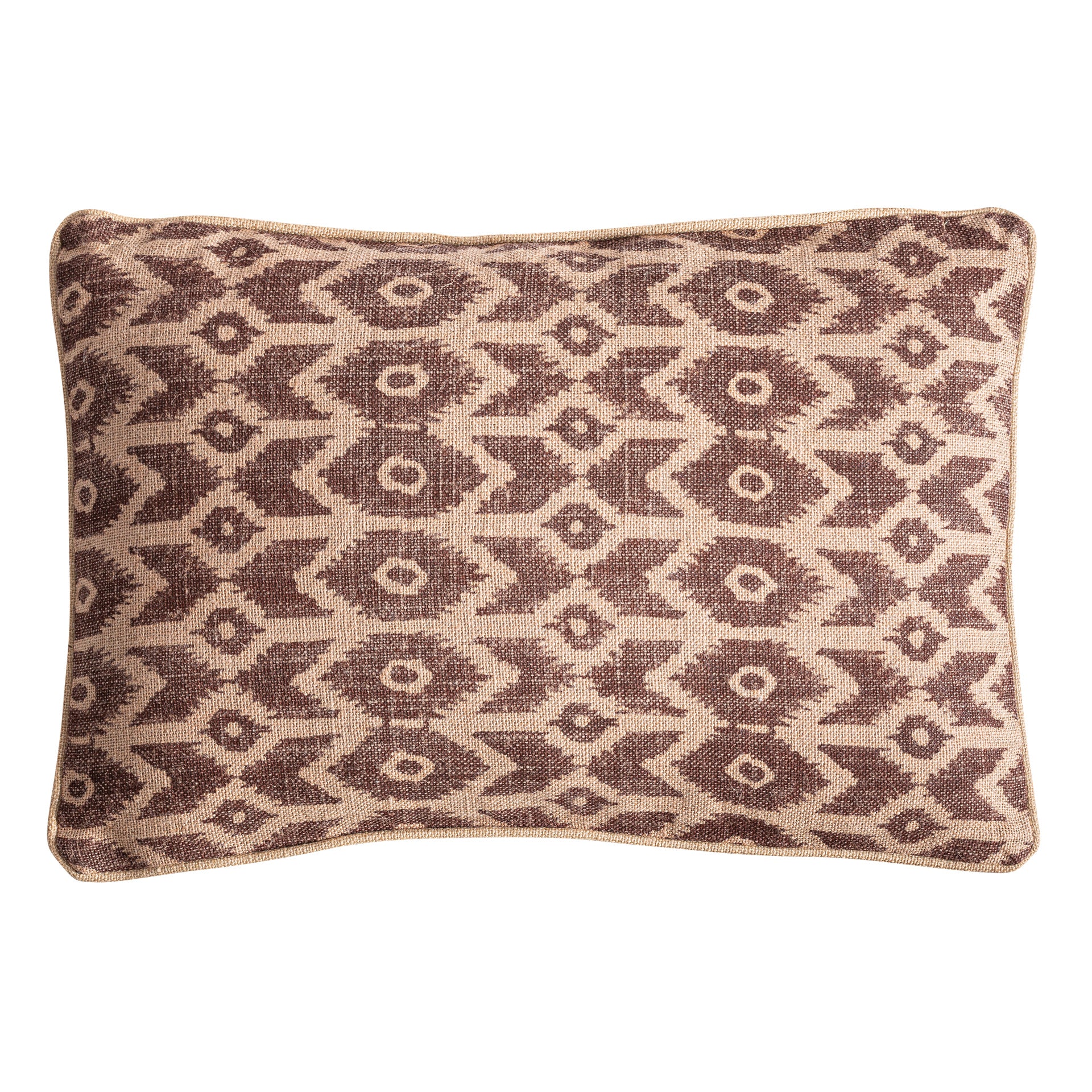 Tacio Jute Cushion - Natural Beige Fiber Decorative Pillow