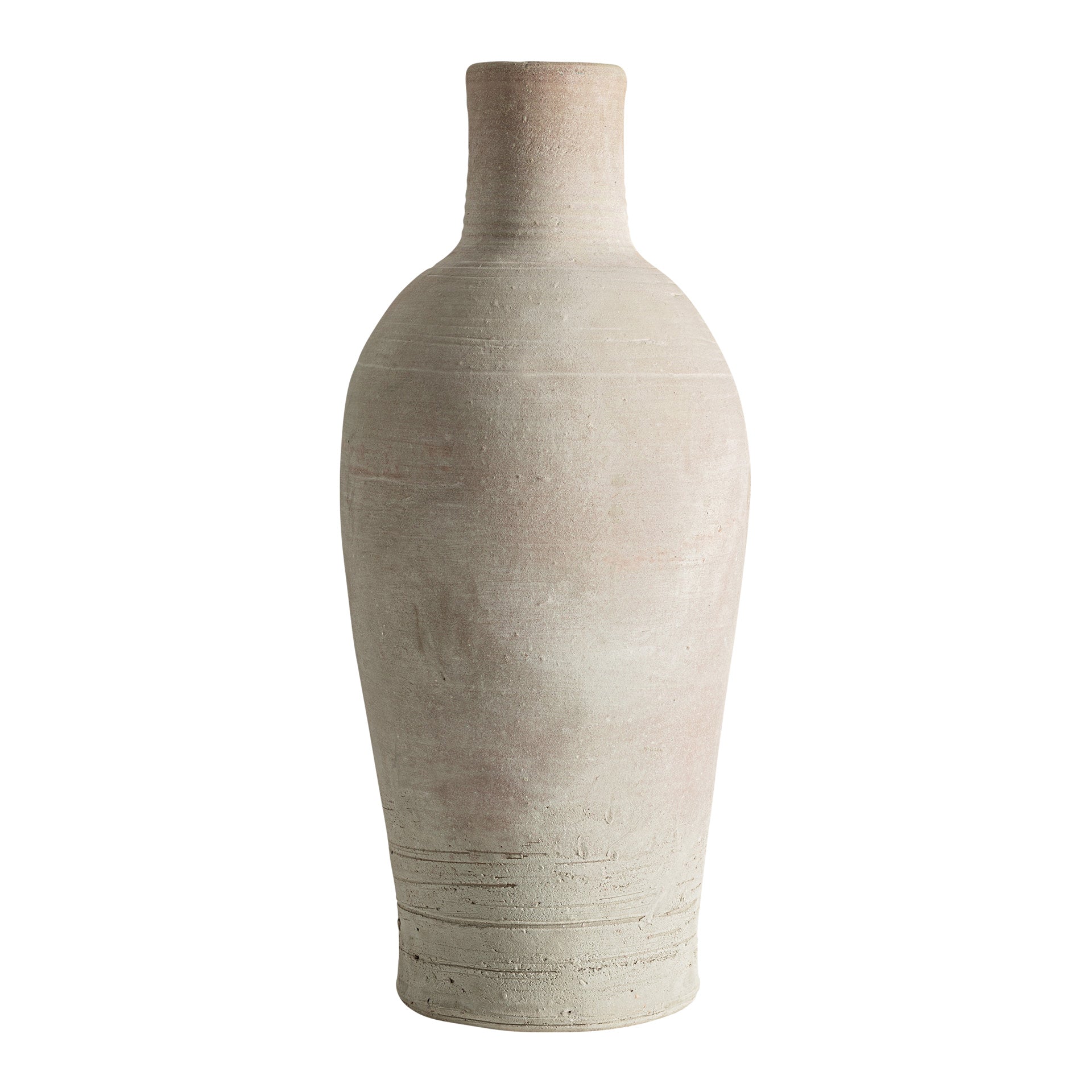 Classic Amphora Vase - Off White Distressed Clay