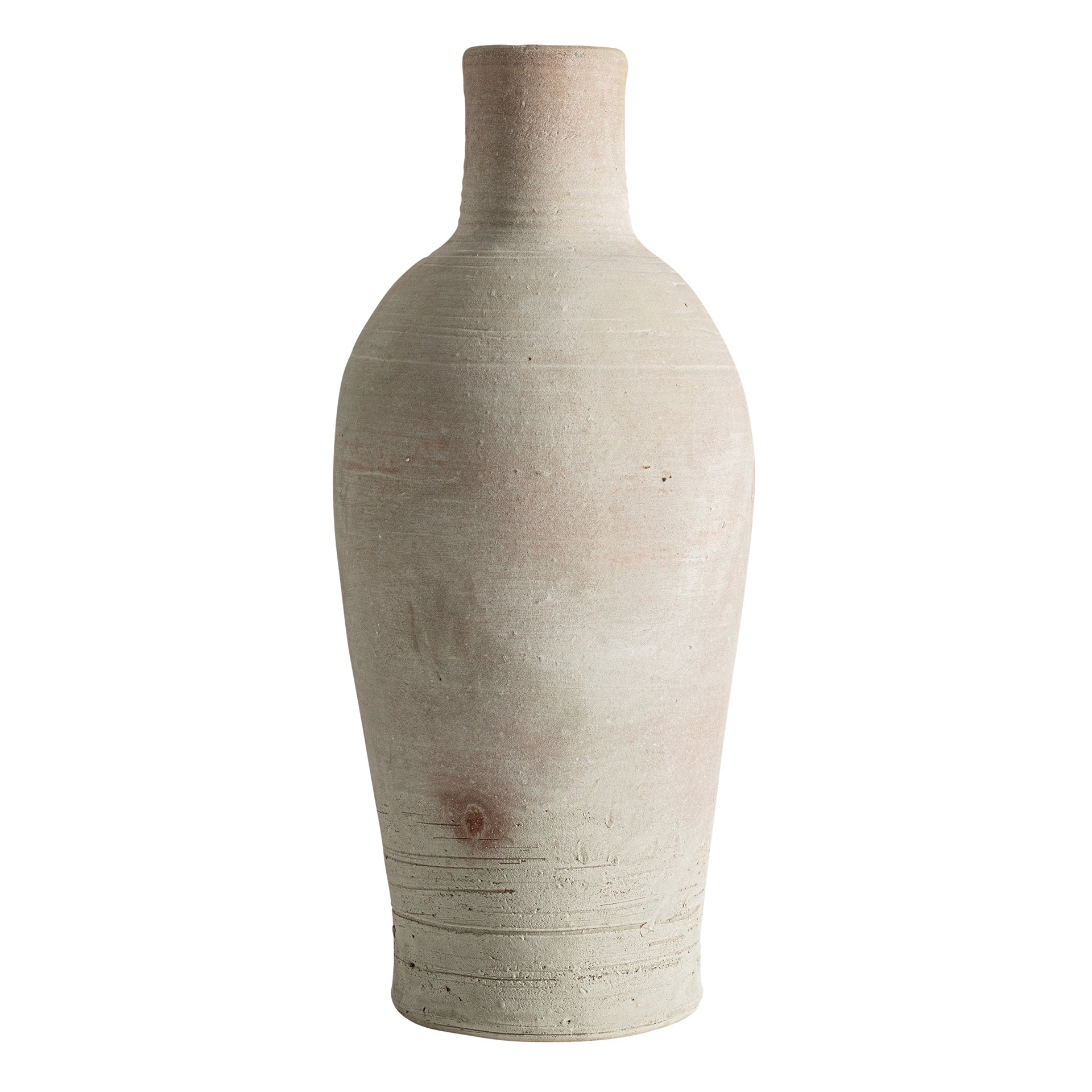 Classic Amphora Vase - Off White Distressed Clay