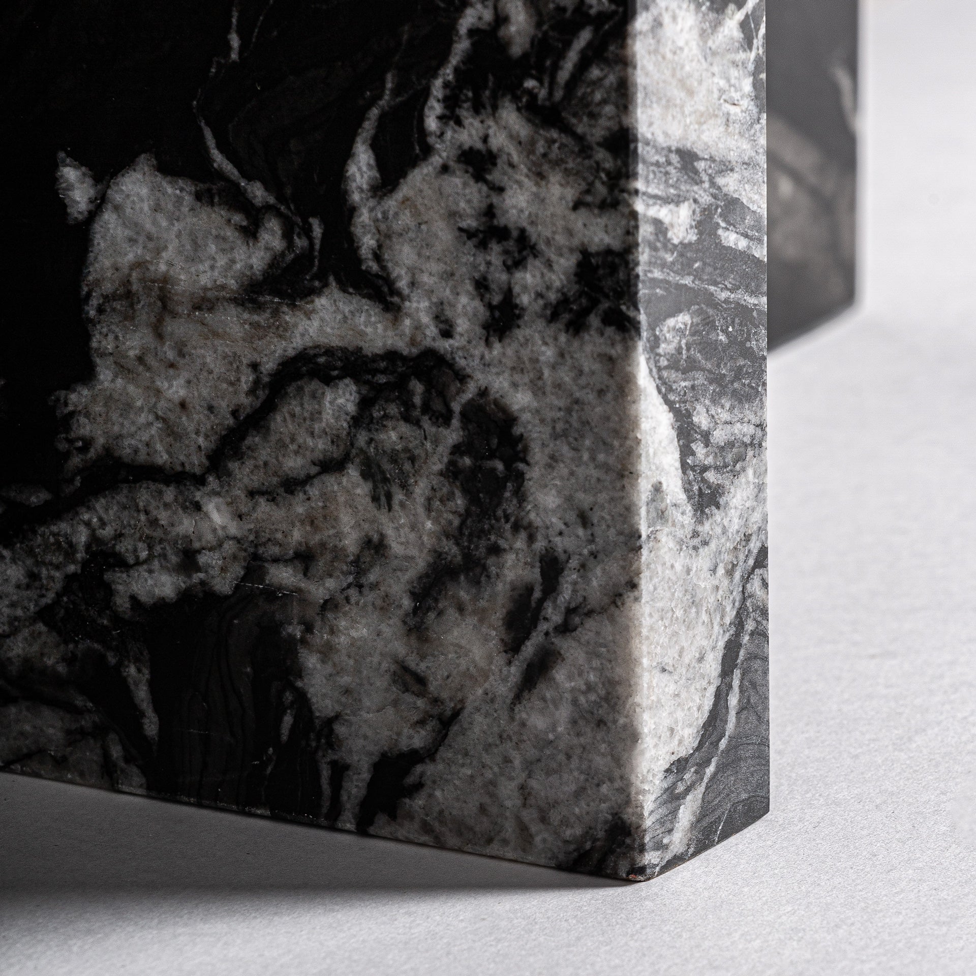 Khat Contemporary Console Table - Black Marble