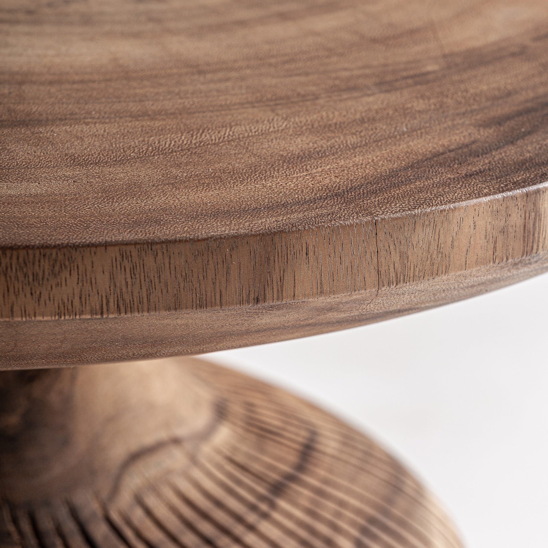 Teak Contemporary Side Table in Solid Suar Wood