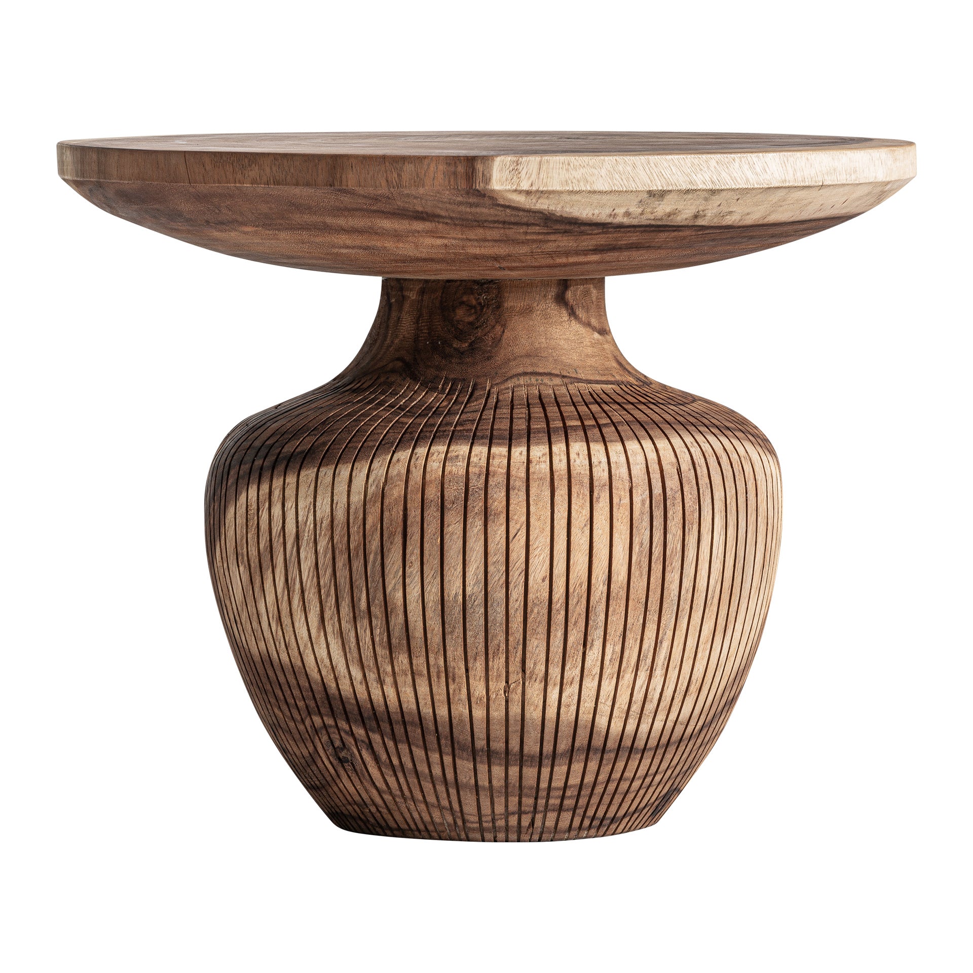 Teak Contemporary Side Table in Solid Suar Wood