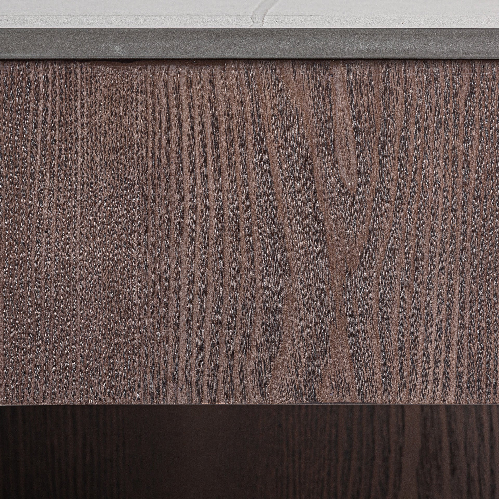 Neufer Coffee Table - Contemporary Black Marble & Walnut Design