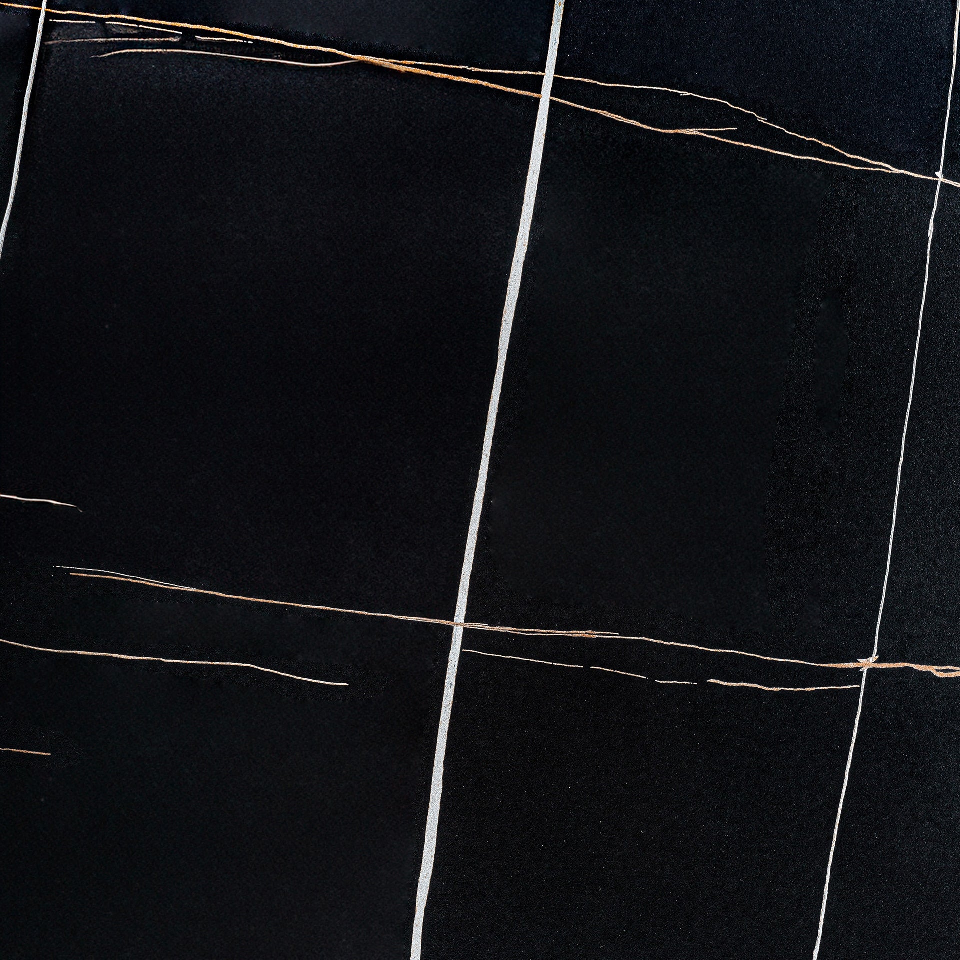 Neufer Coffee Table - Contemporary Black Marble & Walnut Design