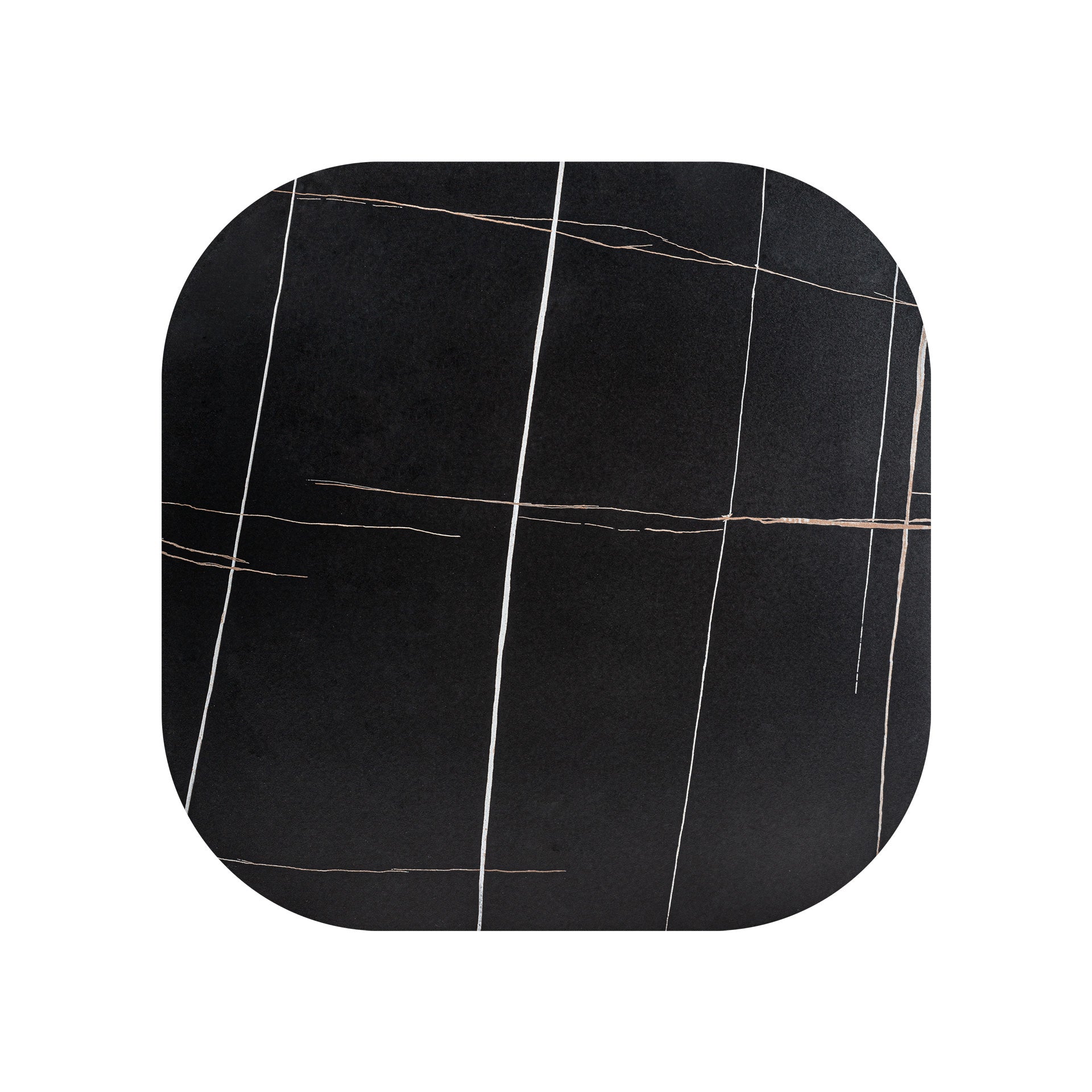 Neufer Coffee Table - Contemporary Black Marble & Walnut Design