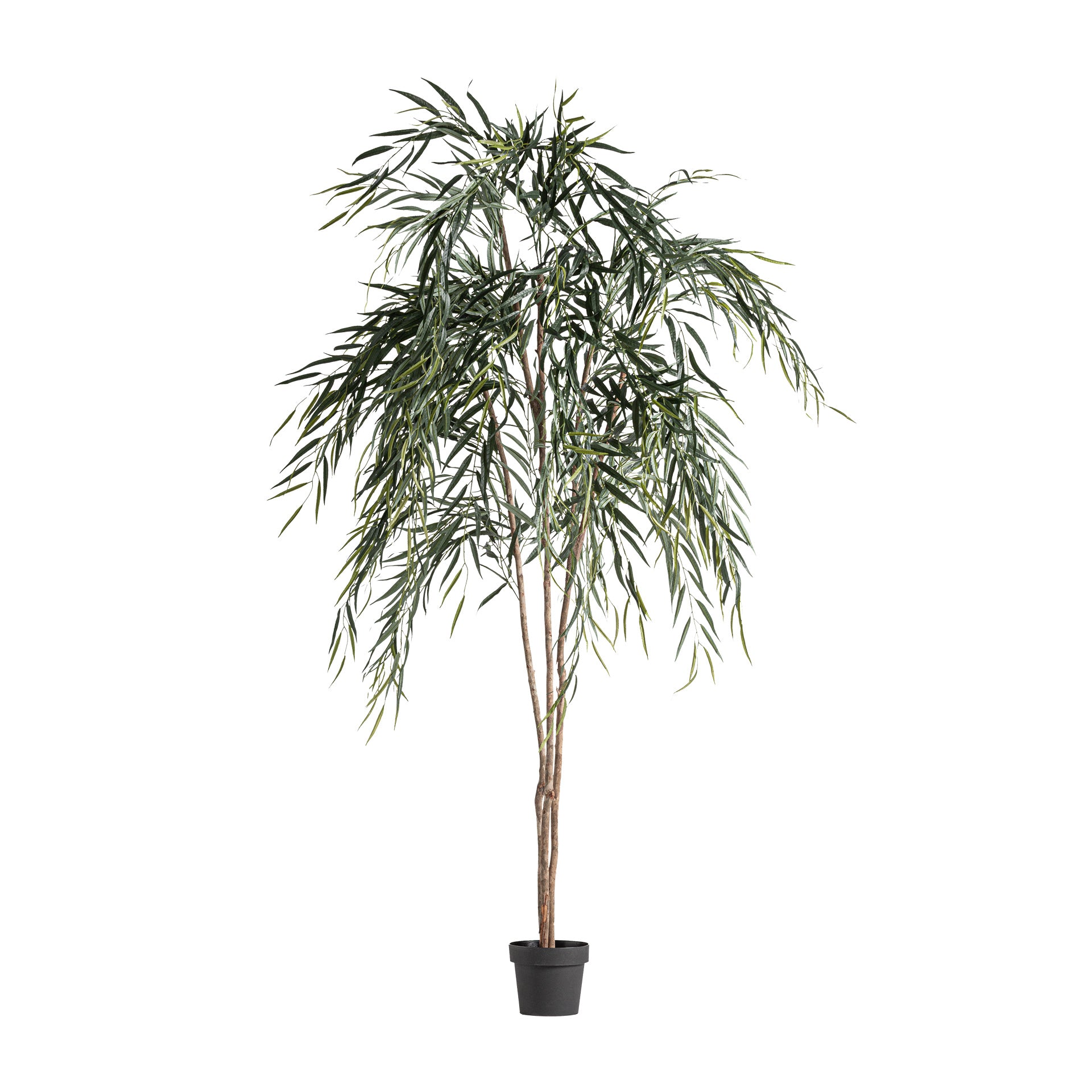 Vide Faux Plant in Green with Brown Wood Pot — Foldable