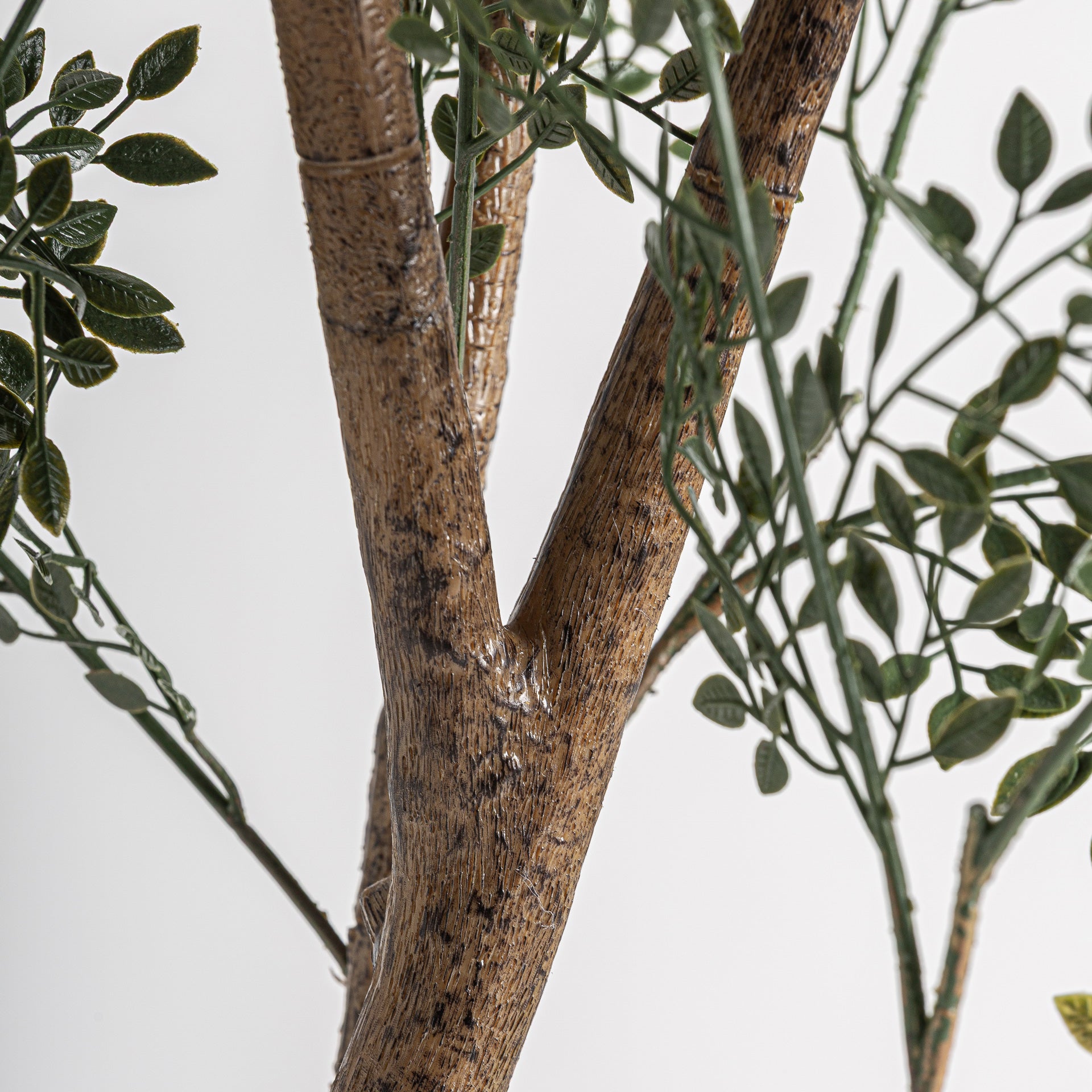Doft Faux Eucalyptus Plant in Green with Black Concrete Pot