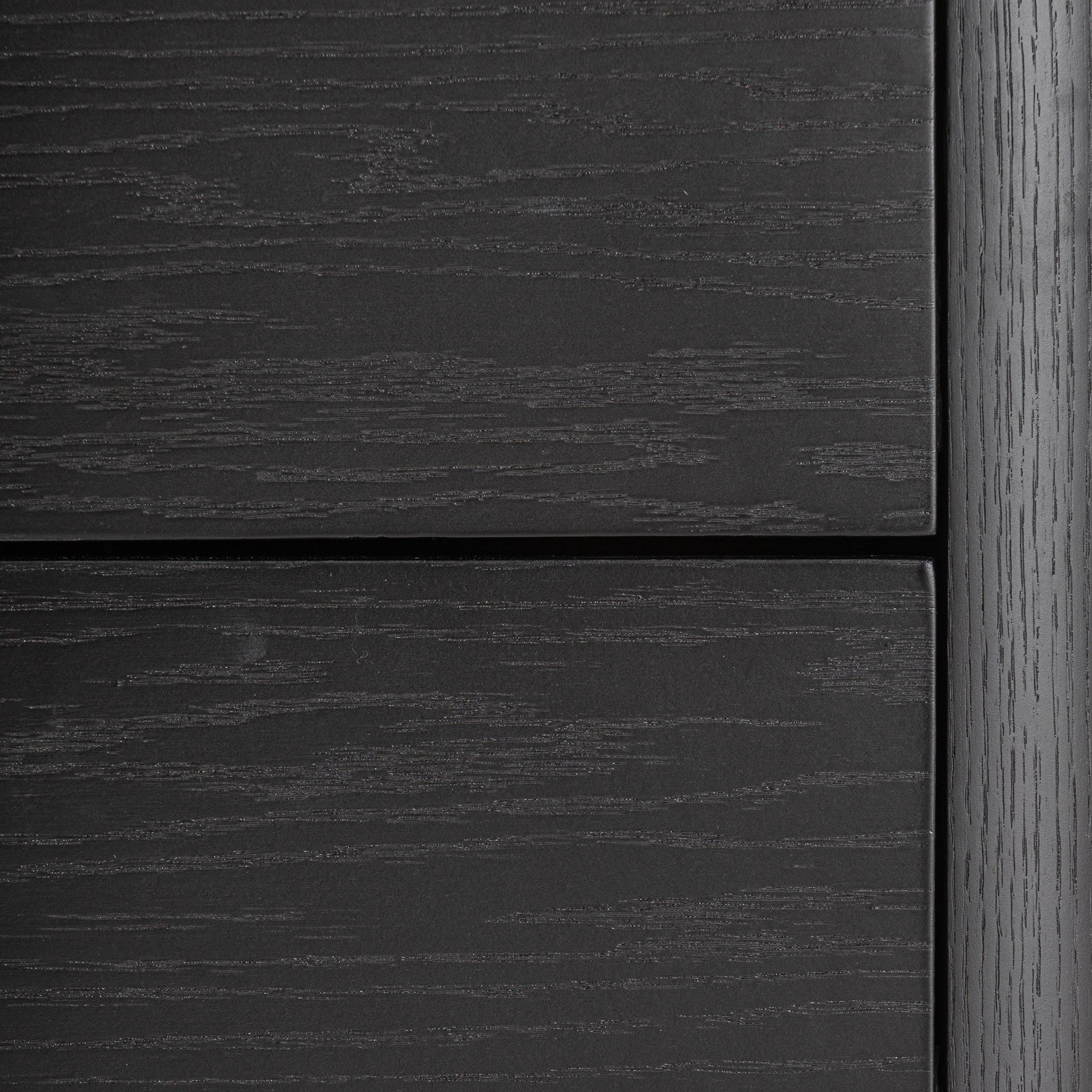 Natt Bedside Table in Black Oak & Sintered Stone