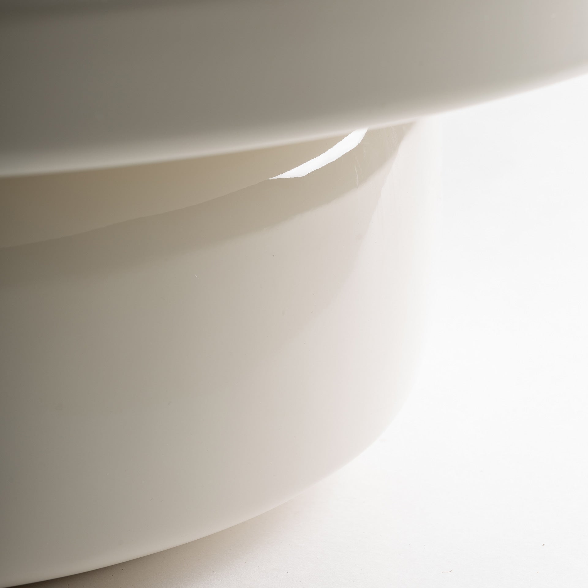 Gory Contemporary Coffee Table - Cream MDF & Fiberglass