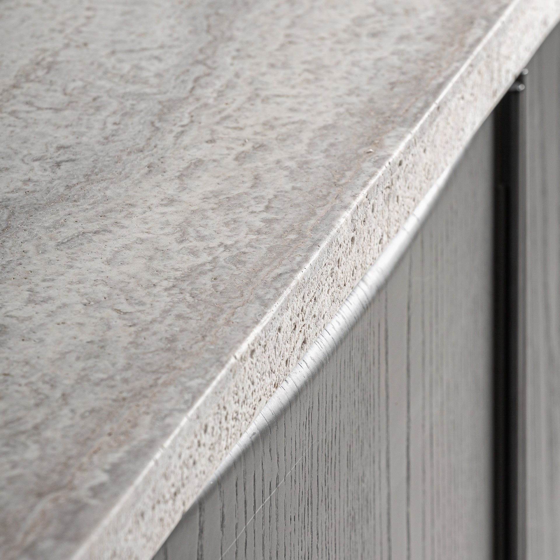 RIGNAC TRAVERTINE & ASH WOOD SIDEBOARD – GREY & BROWN
