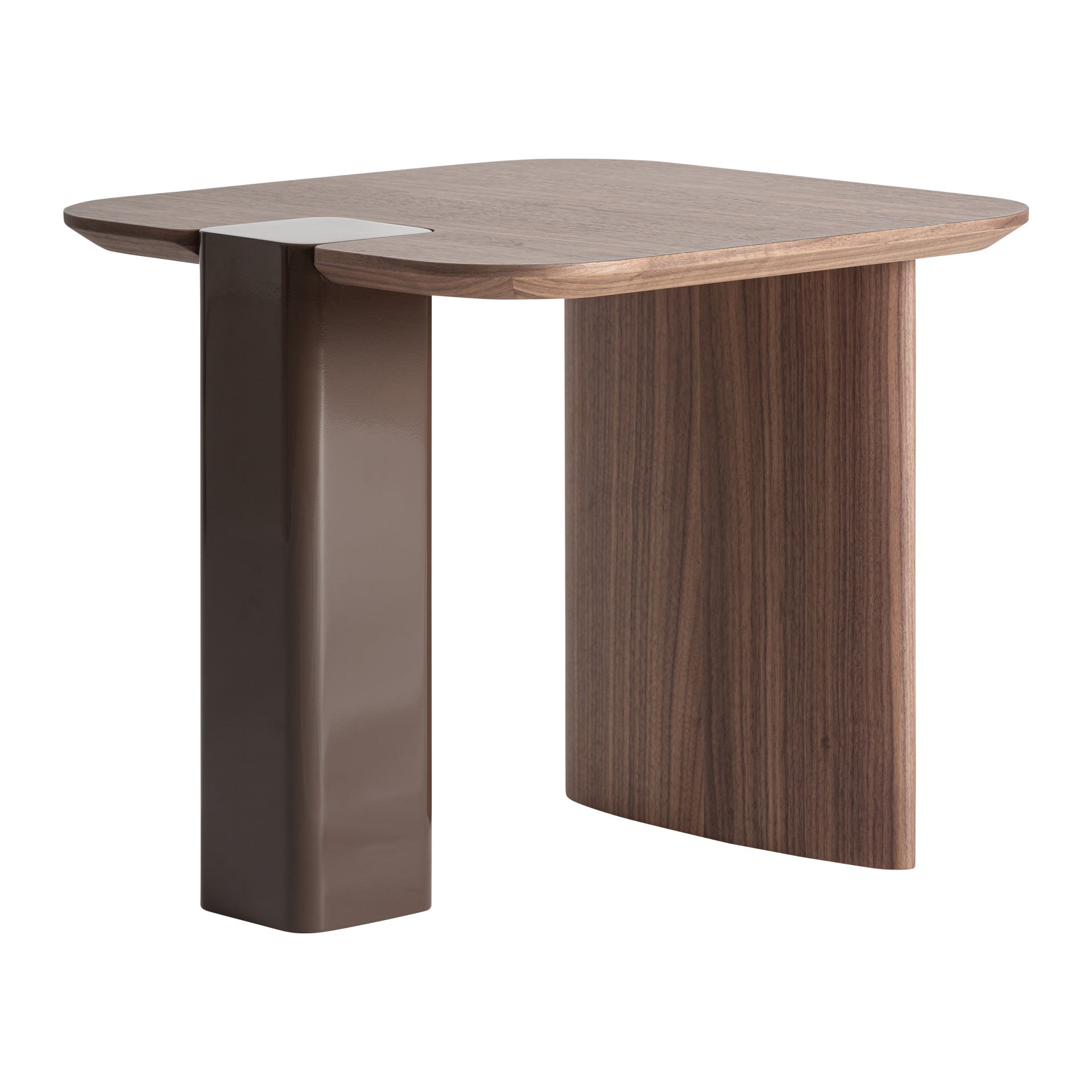 Kvell Side Table in Chocolate & Oak Veneer