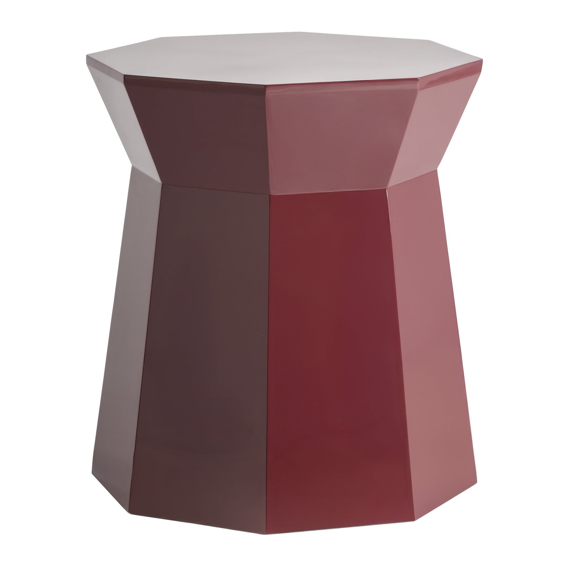 Contemporary Red MDF Side Table