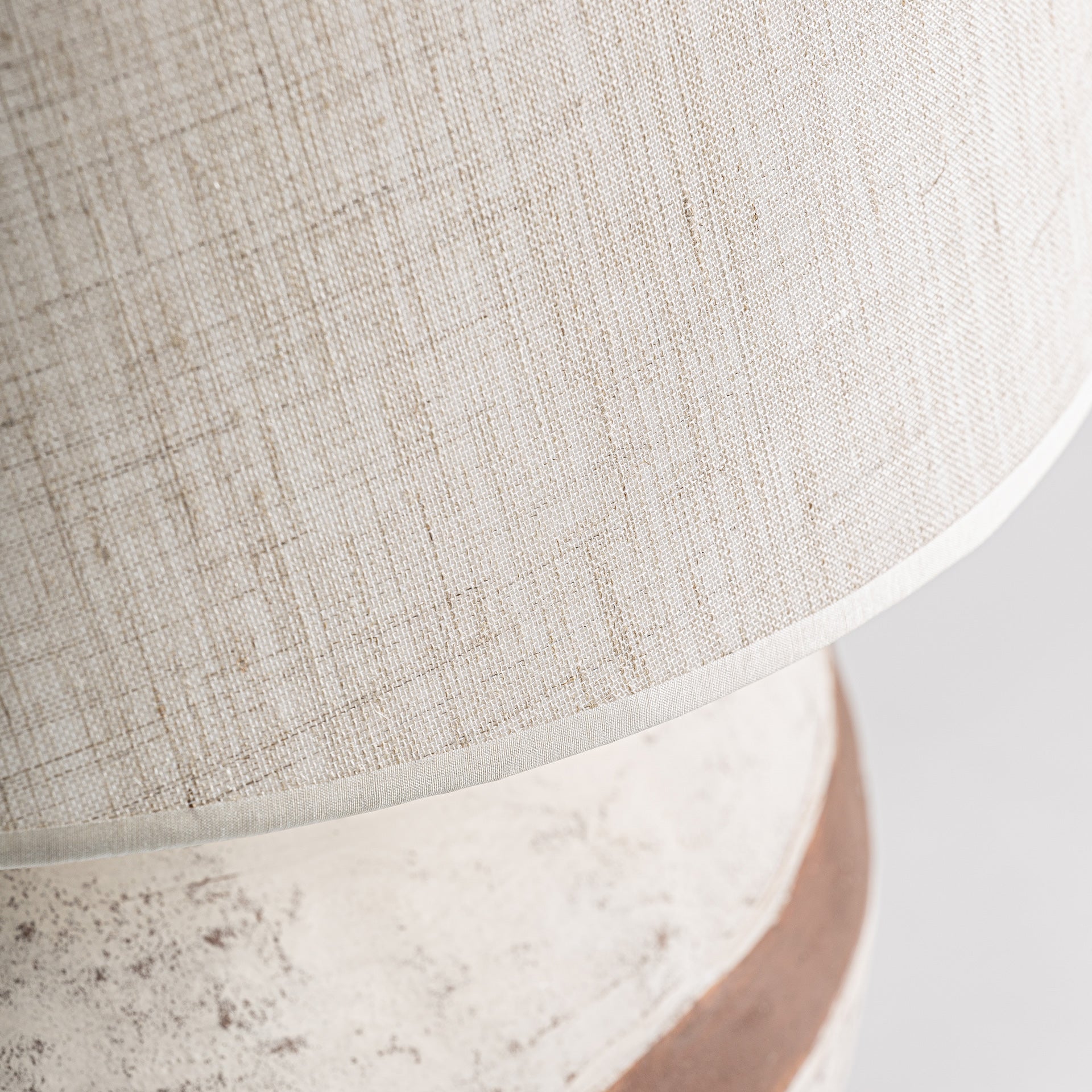 Aniane Contemporary Terracotta & Linen Table Lamp