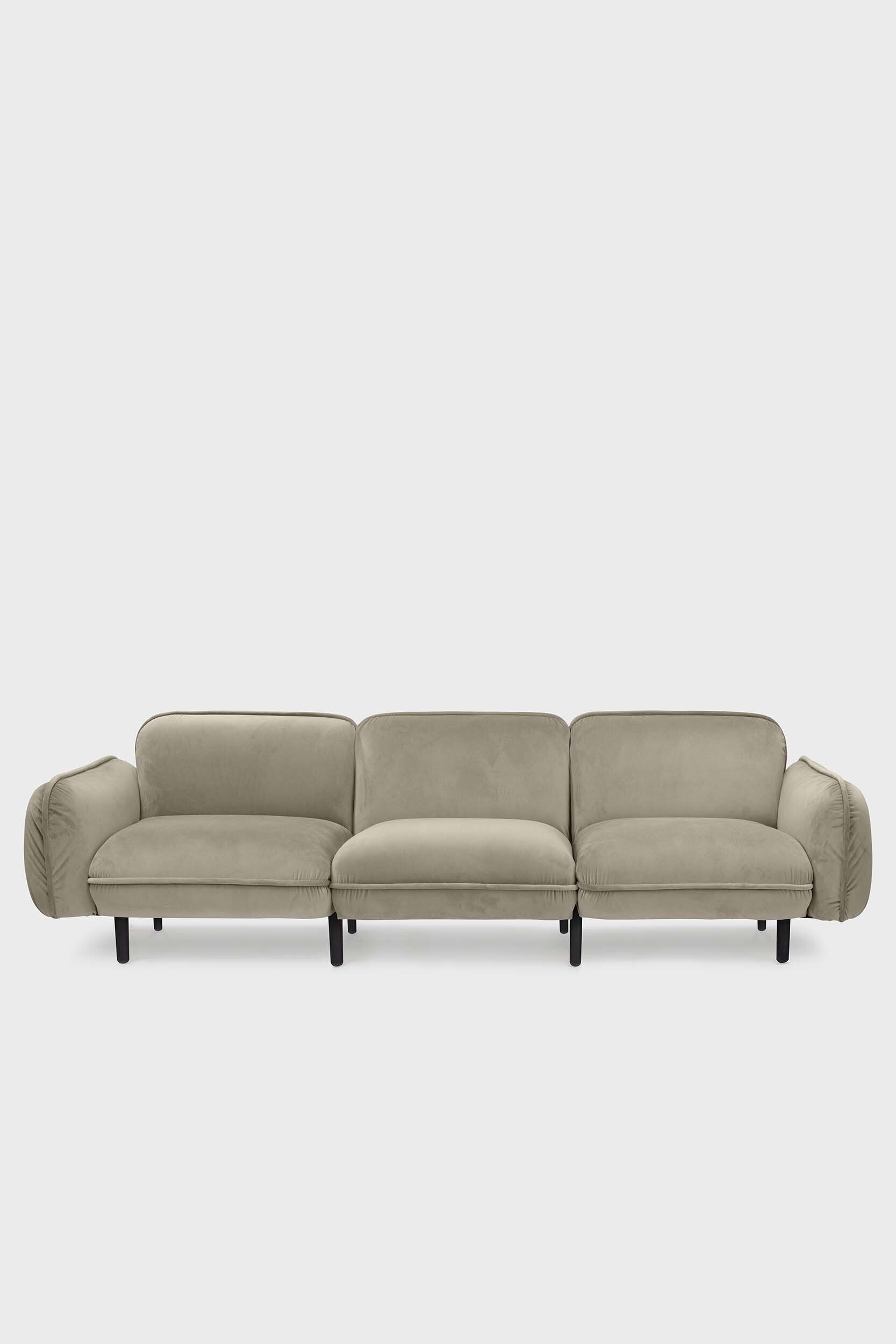 Bean 3 Seater Sofa in Velour