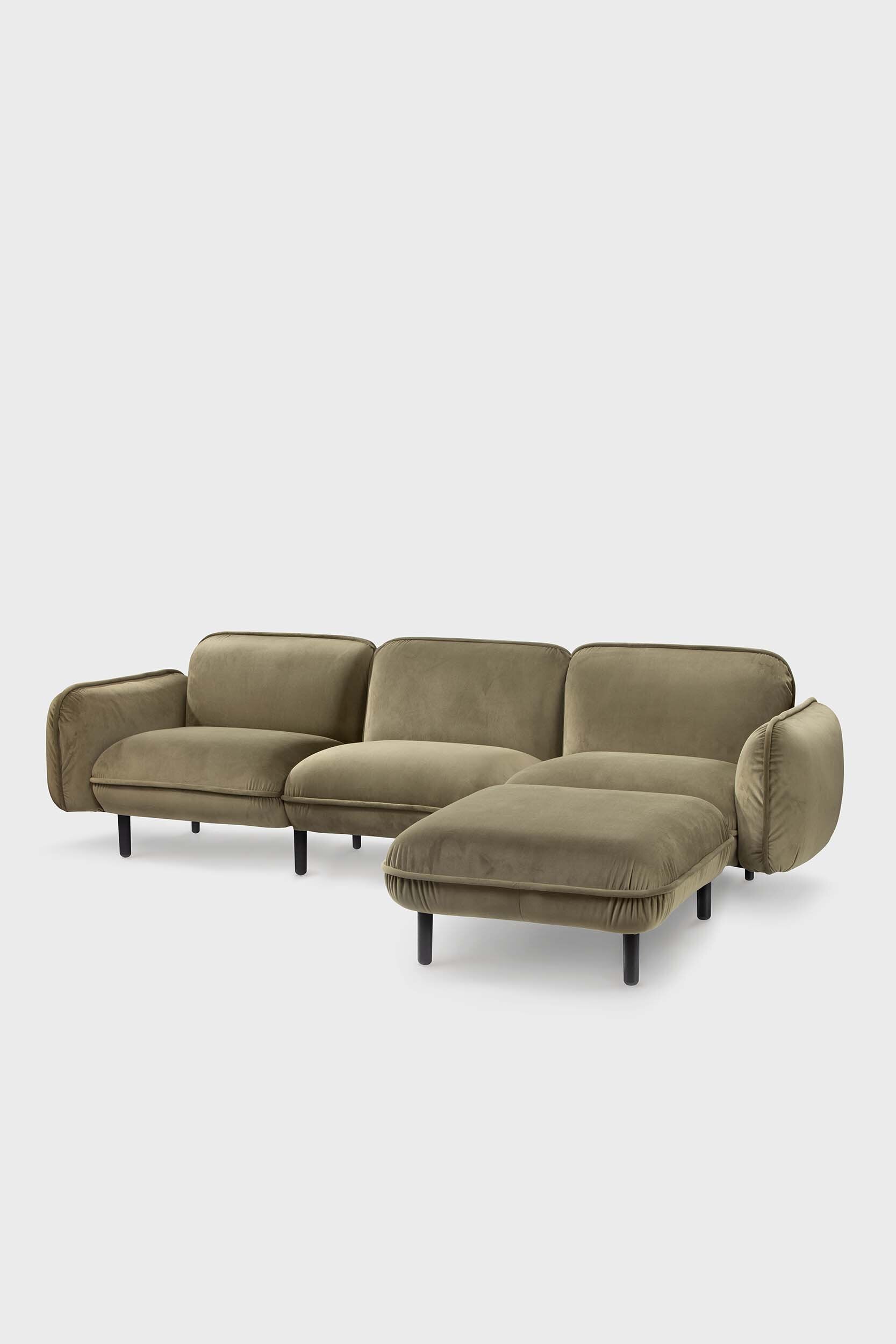 Bean Pouf Chair in Velour