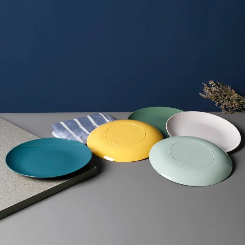 SkandiShop Creative Imitation Porcelain Round Plate