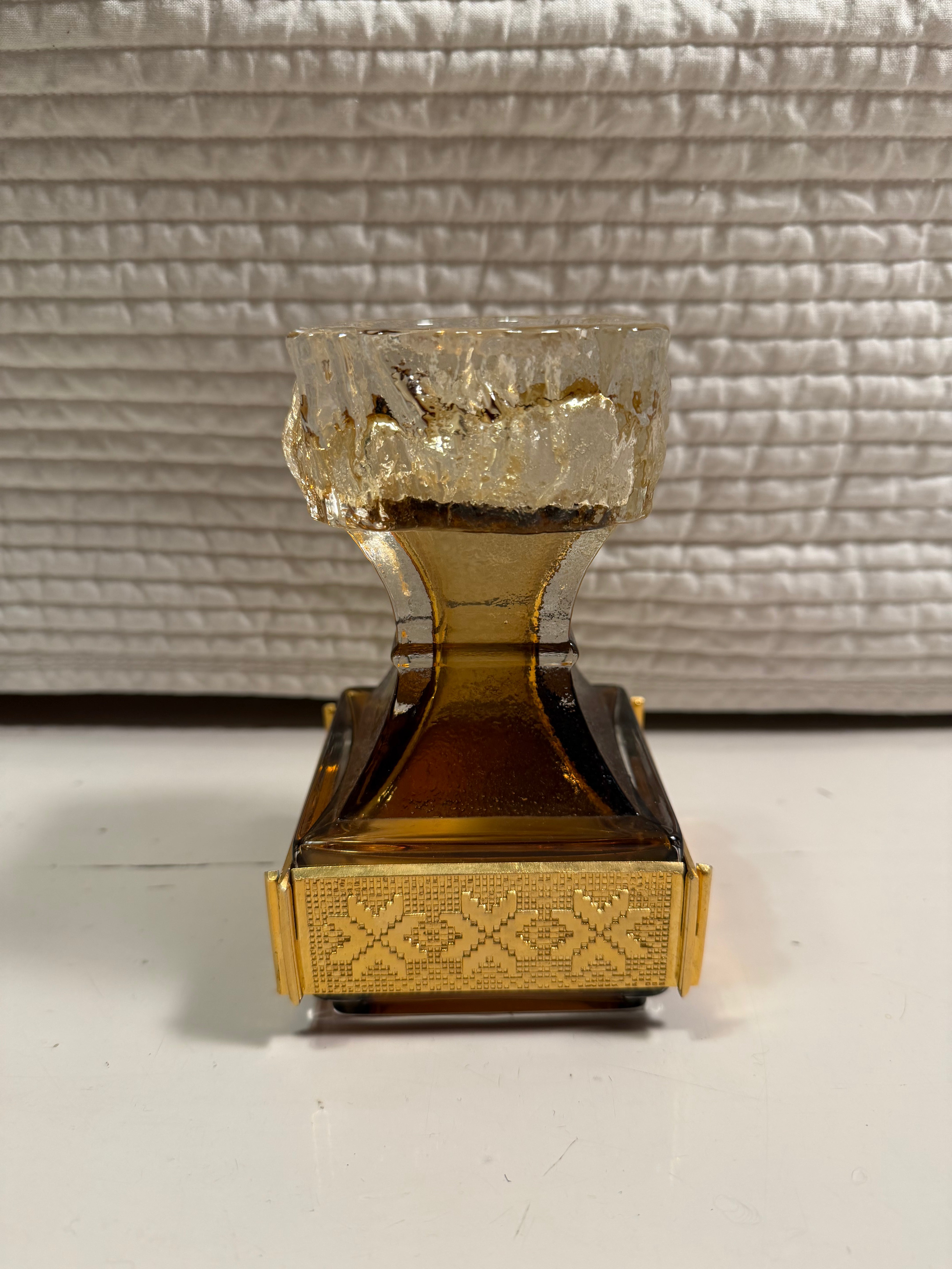 Eino Wänni 24k Gold Plated Candle Holder - Vintage 1960s Finnish Design