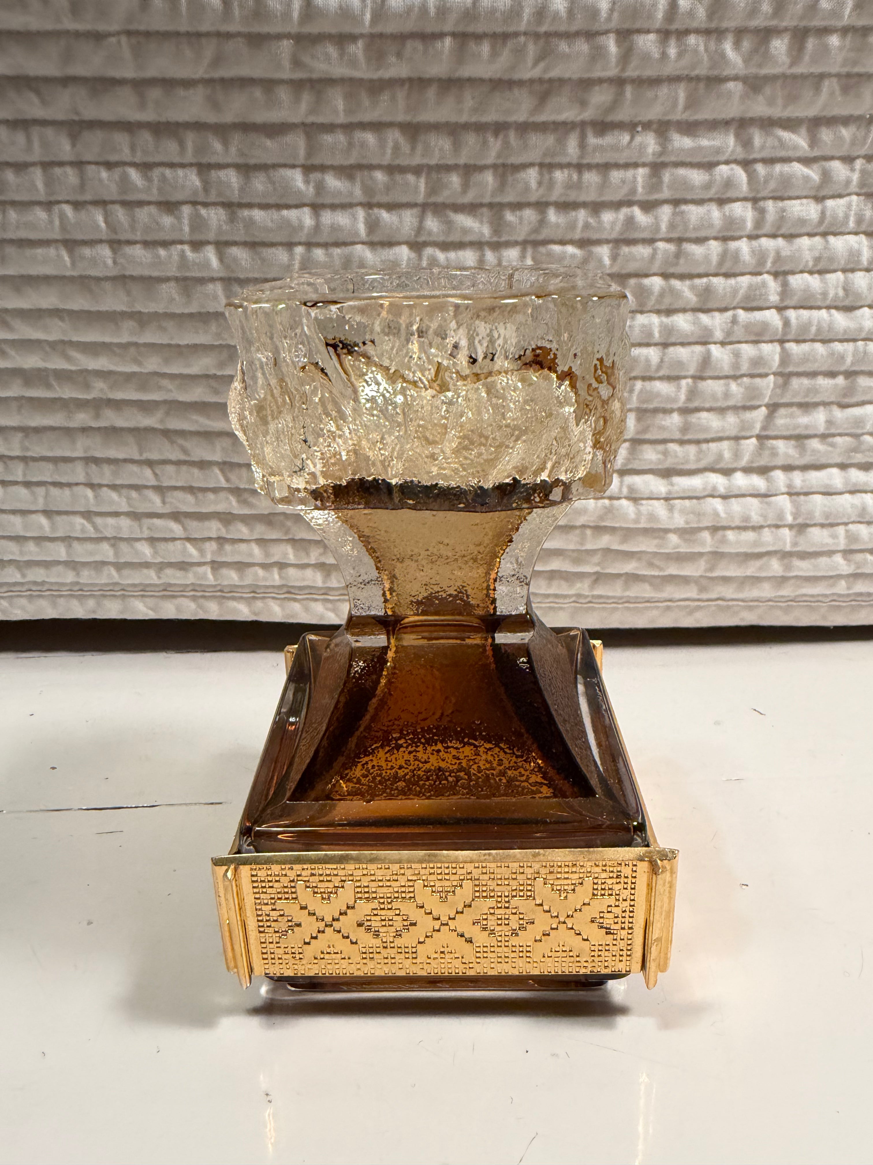 Eino Wänni 24k Gold Plated Candle Holder - Vintage 1960s Finnish Design