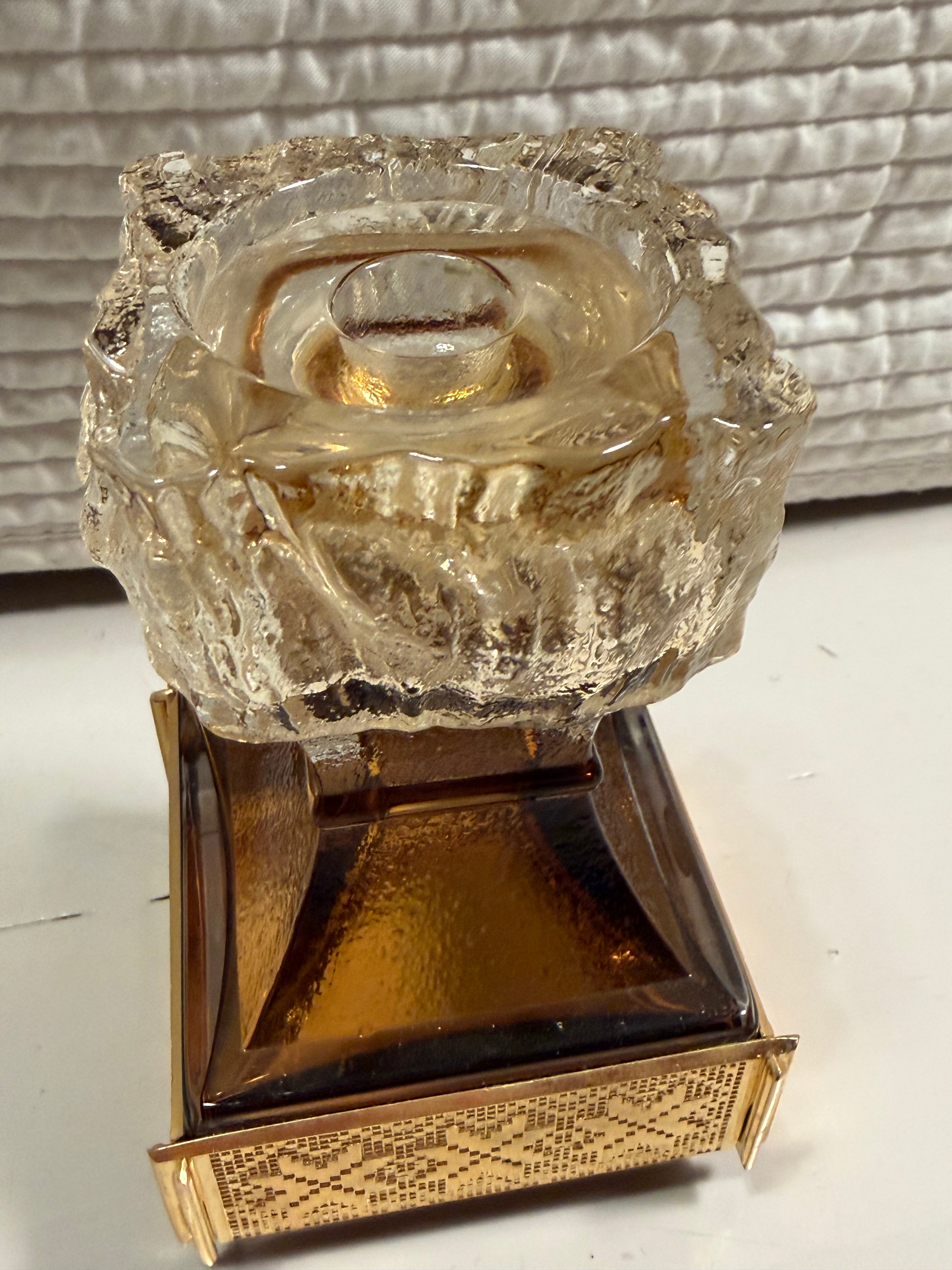 Eino Wänni 24k Gold Plated Candle Holder - Vintage 1960s Finnish Design