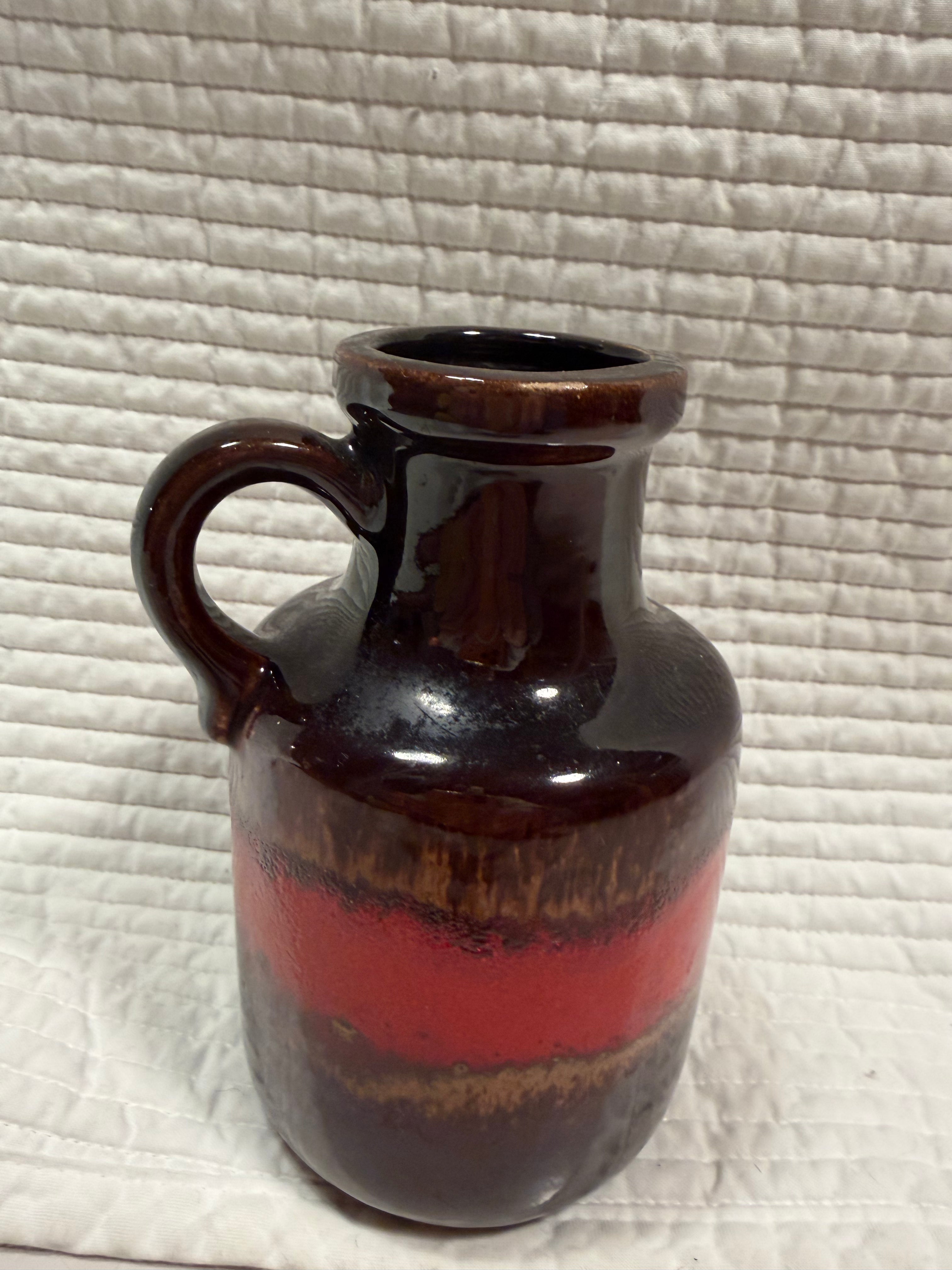 Vintage Scheurich Vase 413-16 (Red Lava)