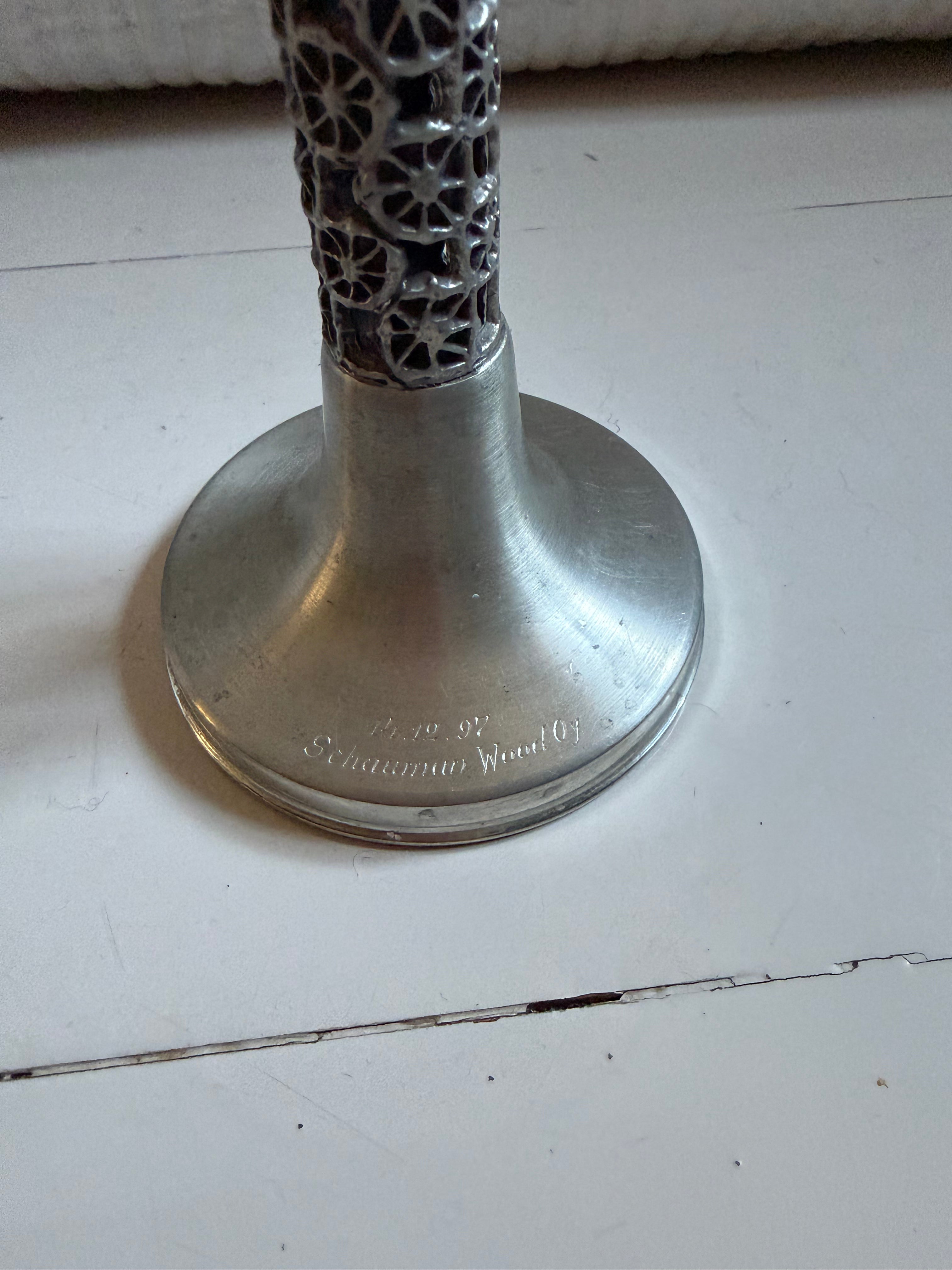 Vintage Pentti Sarpaneva Stainless Steel Candle Holder 16cm
