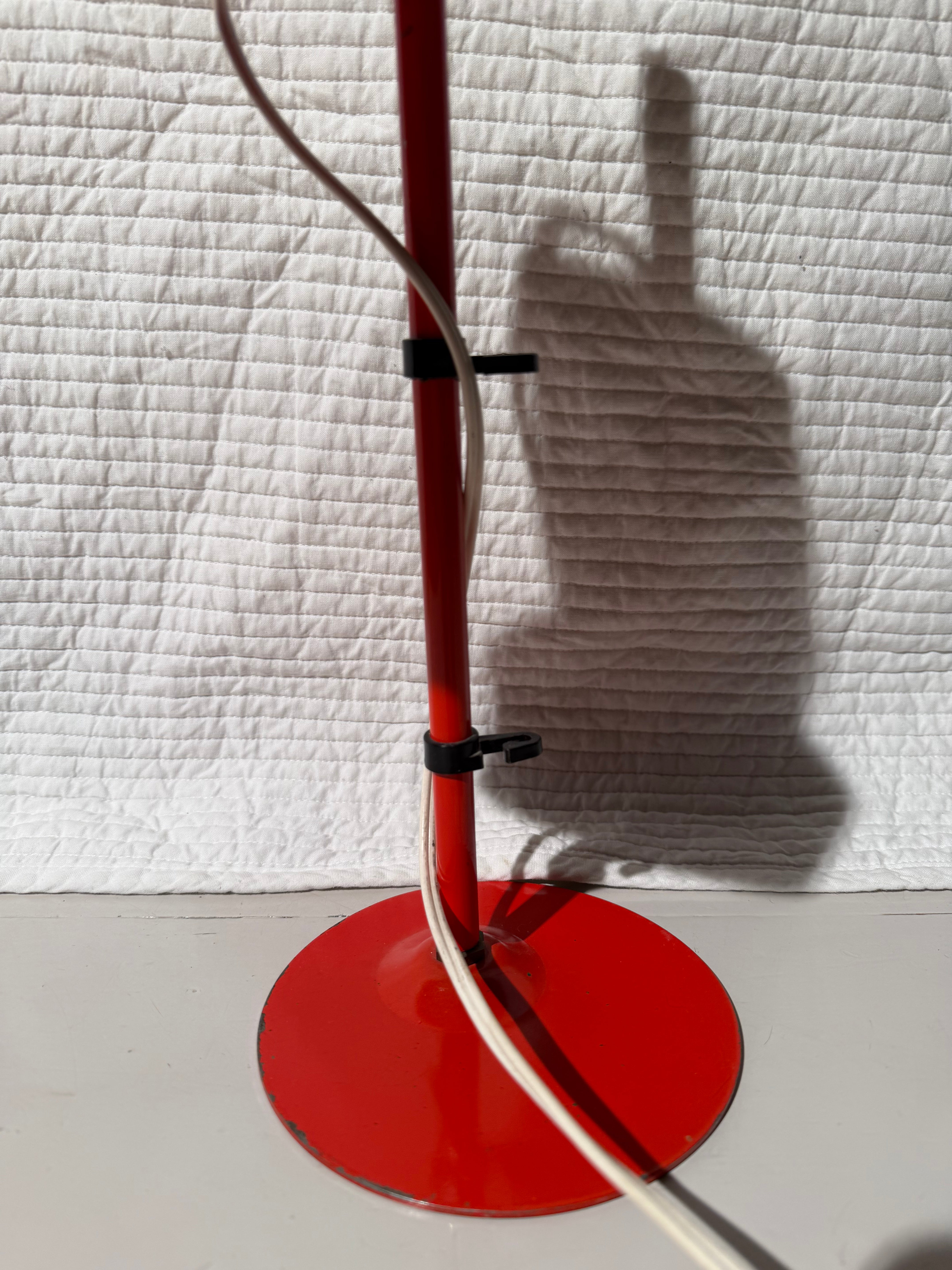 Vintage 1970s Finnish Metal Lamp – Red, 40 cm