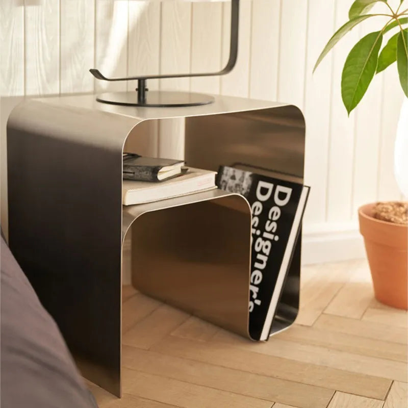 Vintage Stainless Steel Side Table