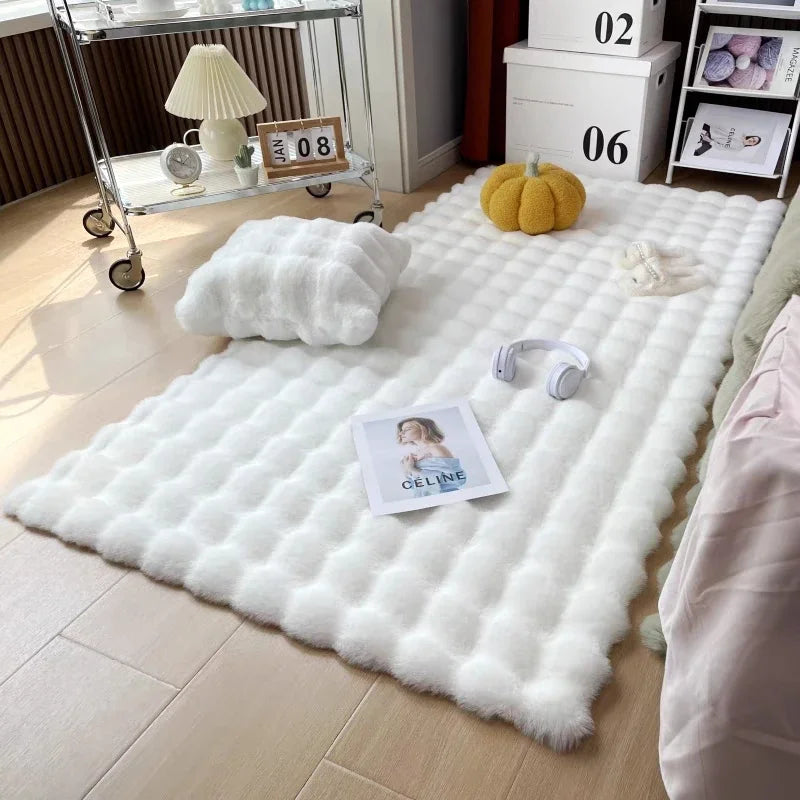SkandiShip Fluffy Faux Fur Rug