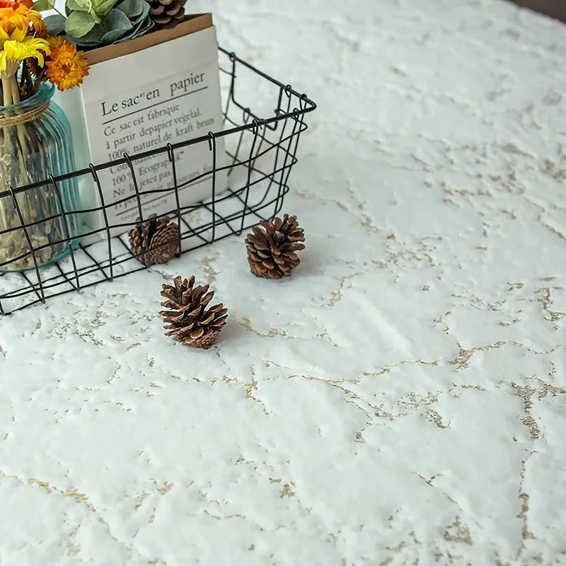 SkandiShop Bath Mats for Bathroom Luxury White and Gold Non Slip
