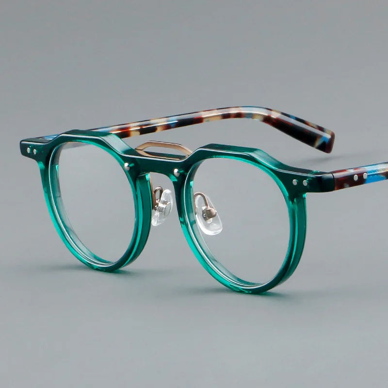 ClassicVista Round Acetate Glasses – Vintage Luxury Collection
