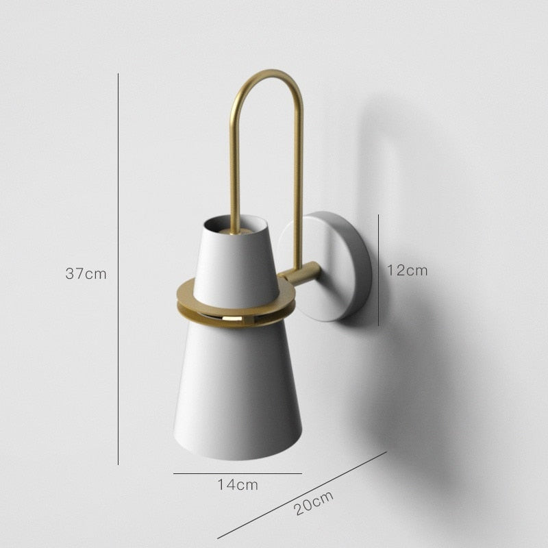 SkandiShop Modern Wall Lamp Nordic LED Horn Interior Wall Light