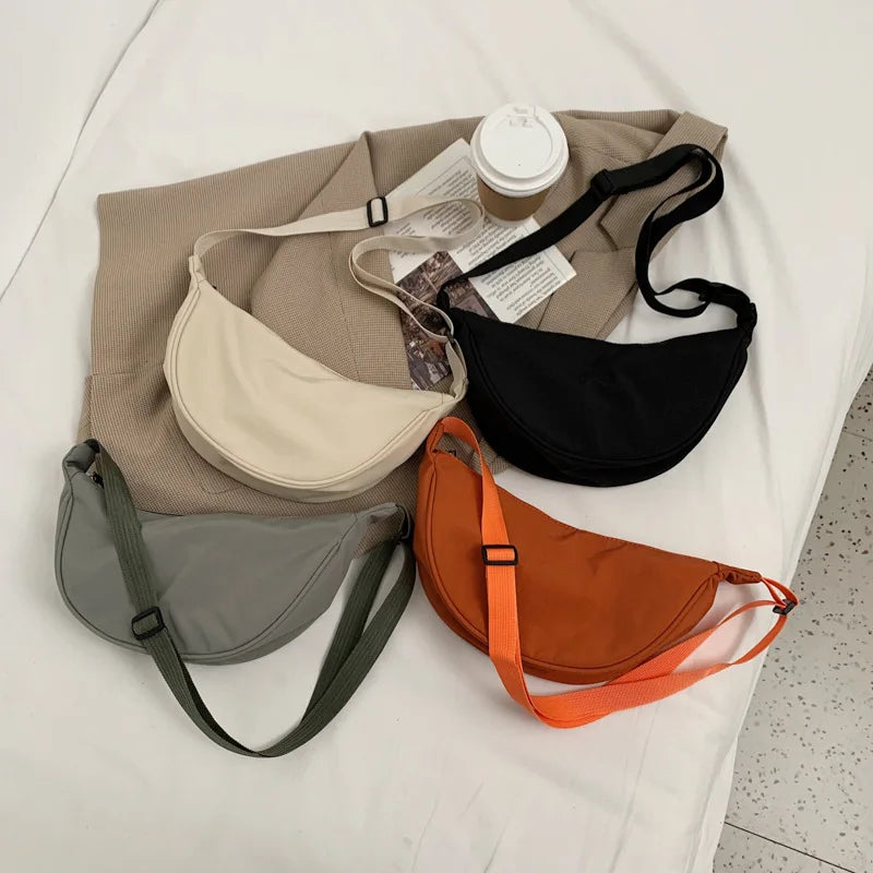 Upgraded Simple Design Nylon Messenger Bag