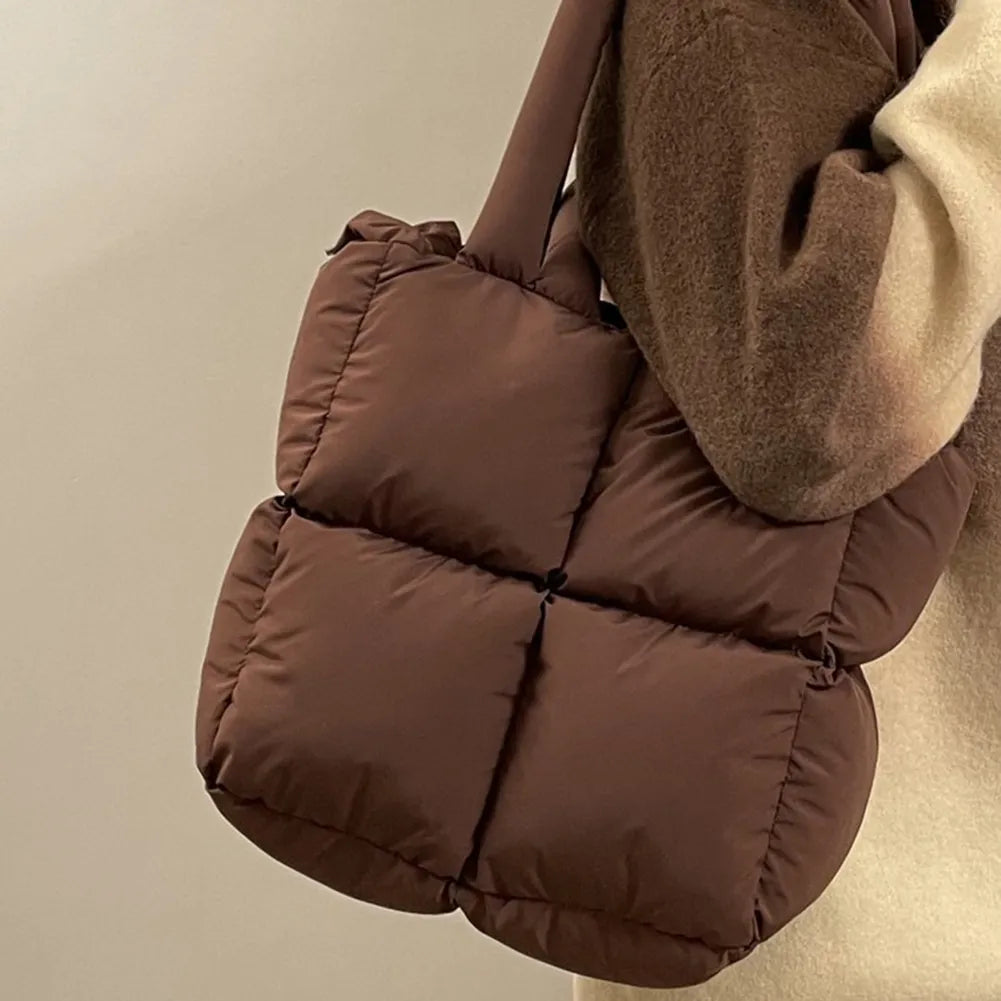 SkandiShop Winter Designer Puffy Shoulder Bag