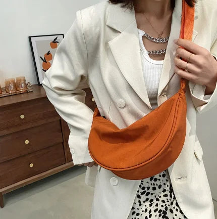 Upgraded Simple Design Nylon Messenger Bag