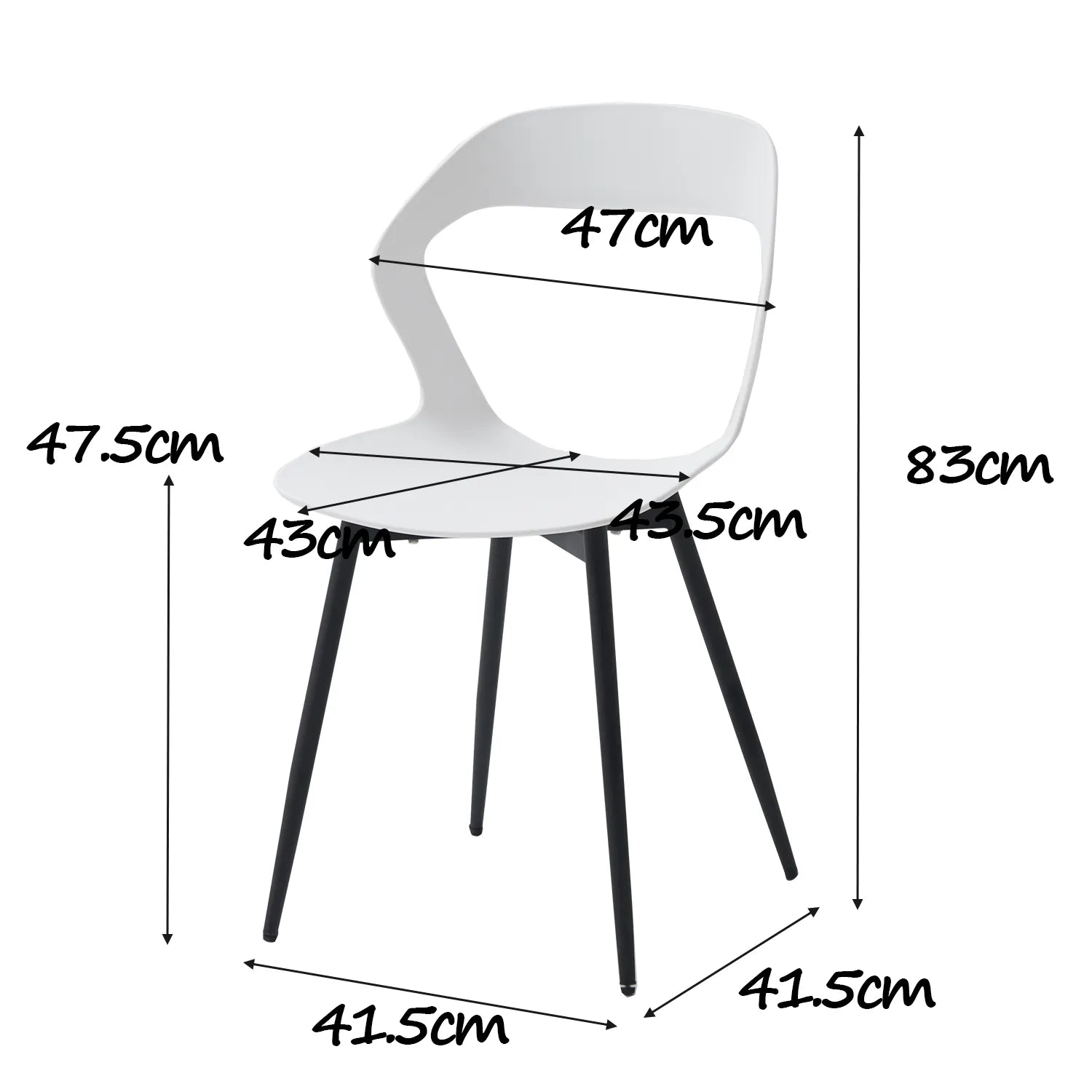 SkandiShop Set of 6 Scandinavia Dining Chairs