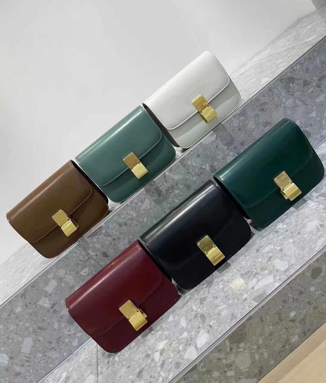 Women’s Genuine Leather Small Square Shoulder Bag