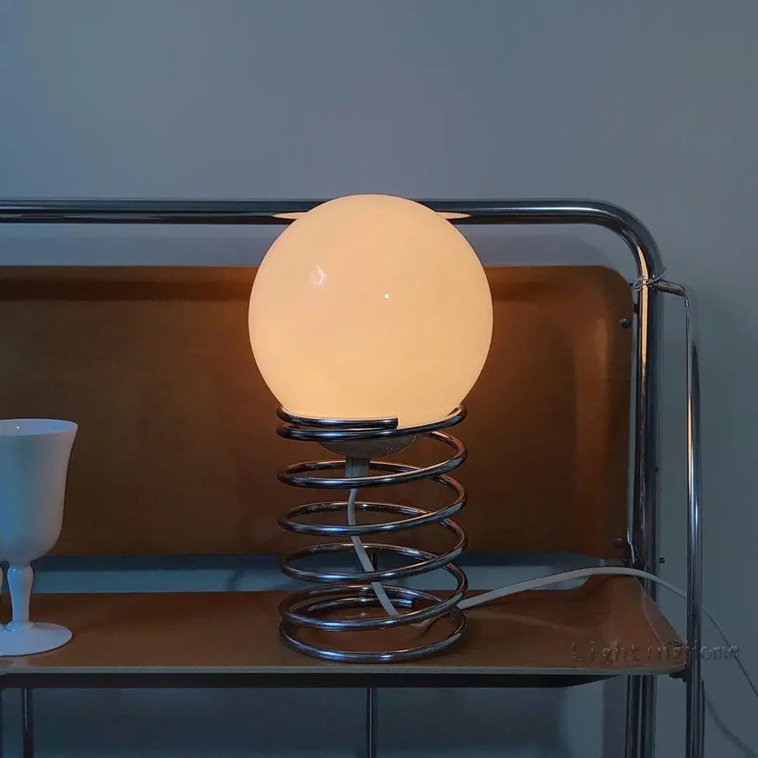 Bauhaus Bloom Vintage Glass Table Lamp - Nordic Minimalist Design