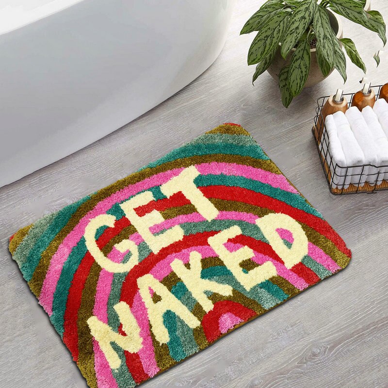 SkandiShop Rainbow Get Naked Bath Mat Soft