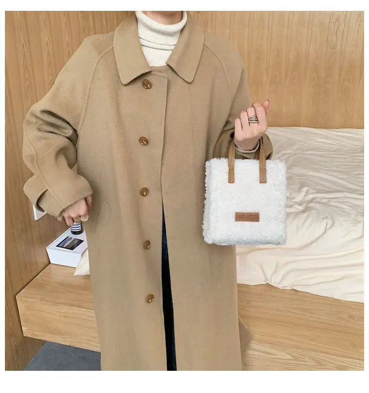 Lamb Wool Warm Square Crossbody Bag