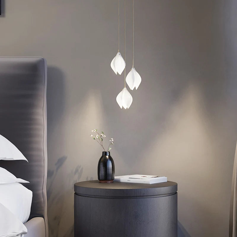 New Nordic Simple Ceramic Magnolia Chandelier